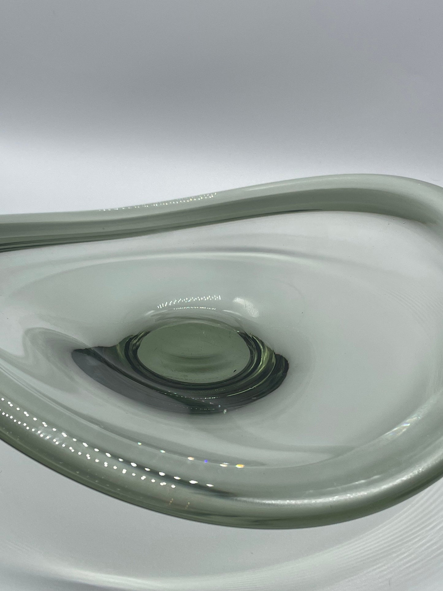 Vintage Holmegaard Smoked Glass Fruit Dish