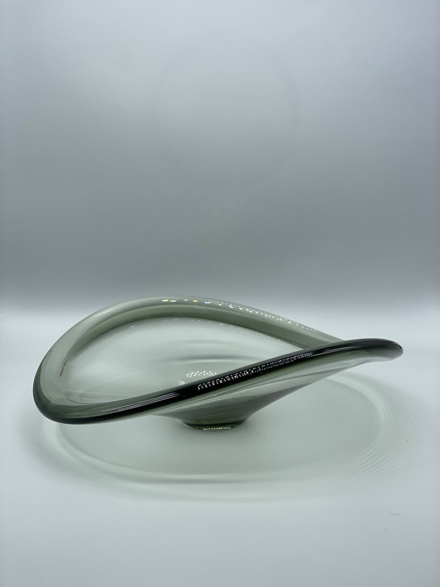 Vintage Holmegaard Smoked Glass Fruit Dish