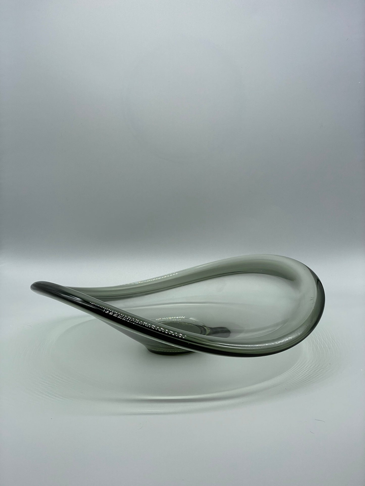 Vintage Holmegaard Smoked Glass Fruit Dish