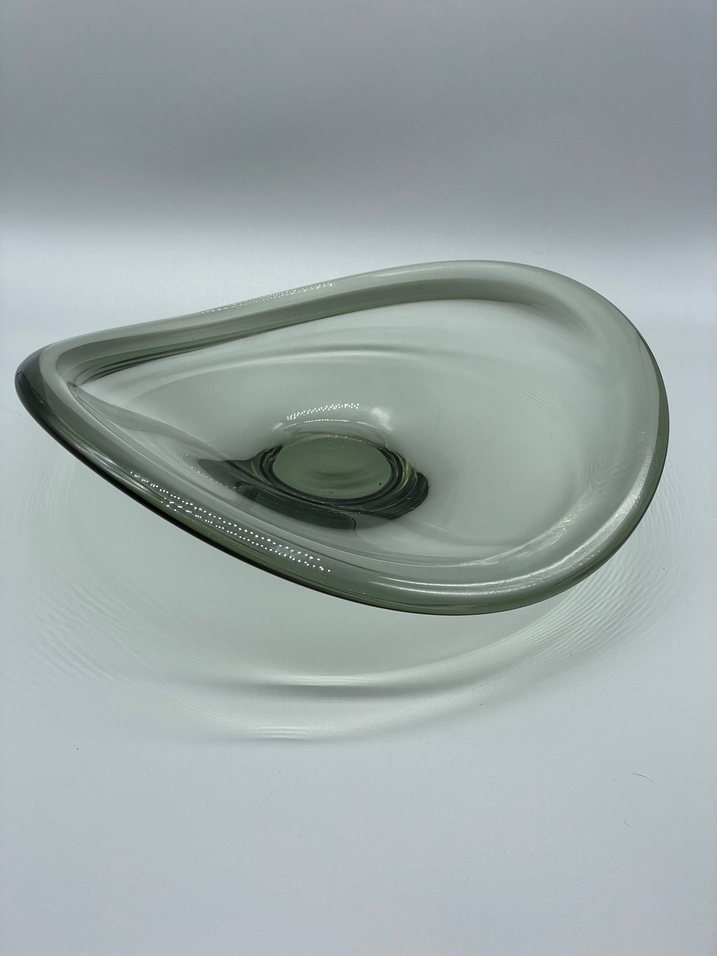 Vintage Holmegaard Smoked Glass Fruit Dish