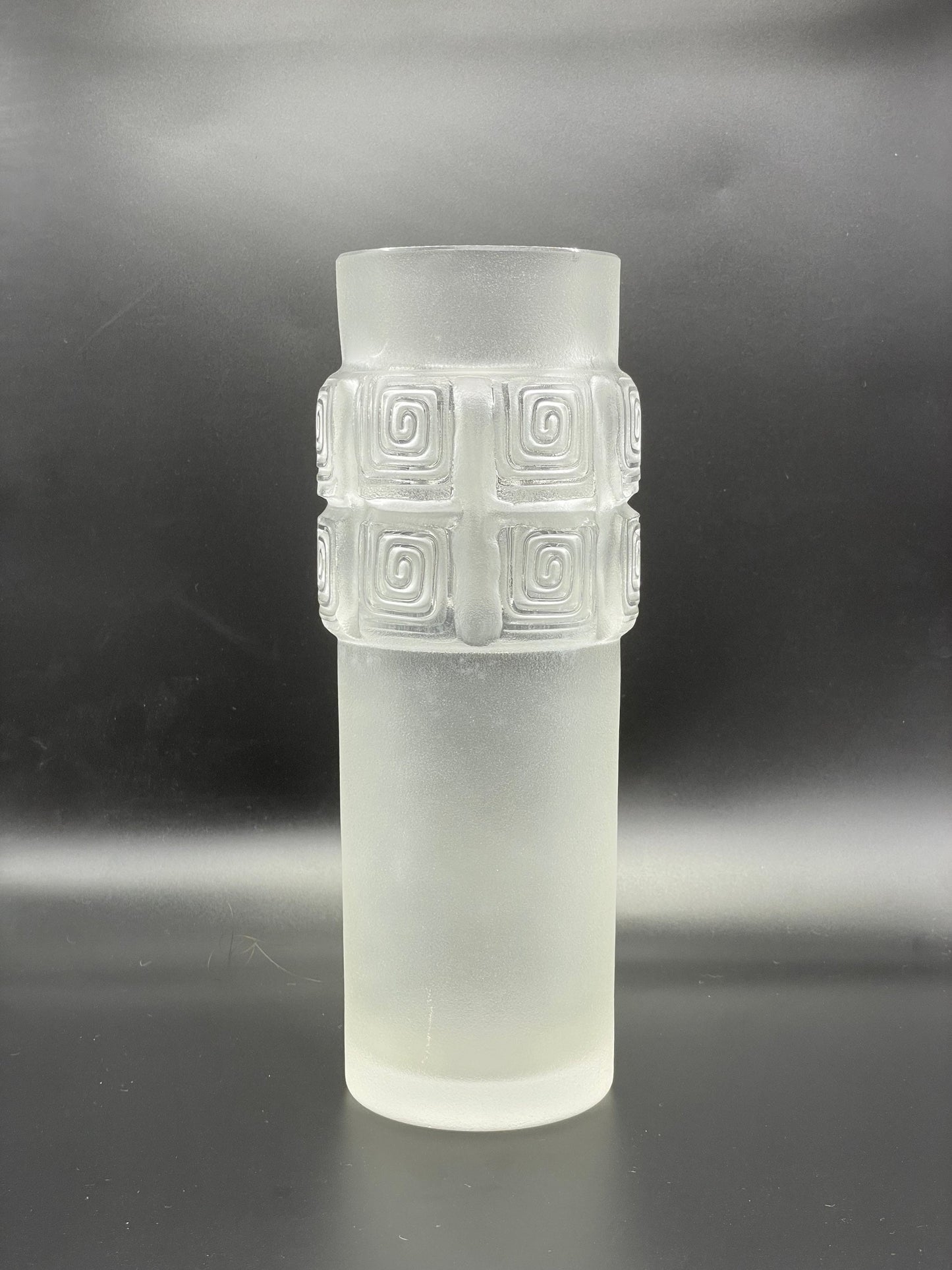 Vintage 1970s PEILL & PUTZLER Brutalist Swirl Glass Vase