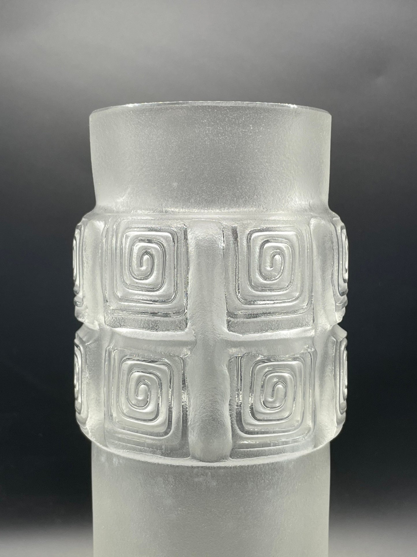 Vintage 1970s PEILL & PUTZLER Brutalist Swirl Glass Vase
