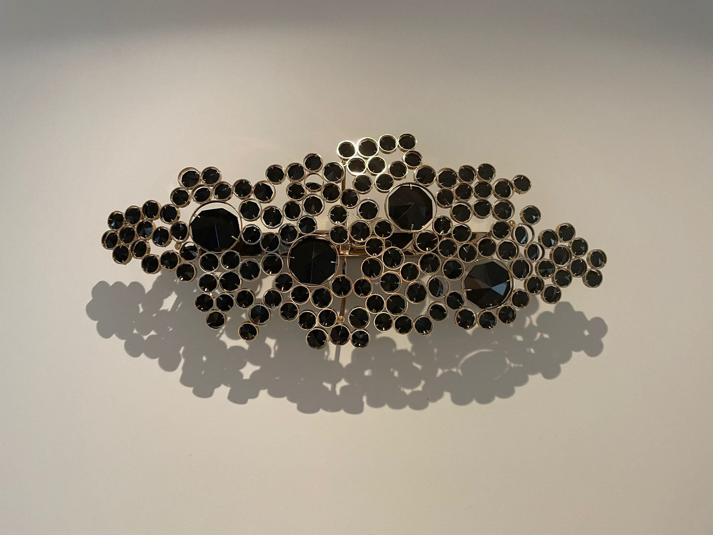 Beautiful Large Black and Gold Beaded Wall Fixtures / Lights