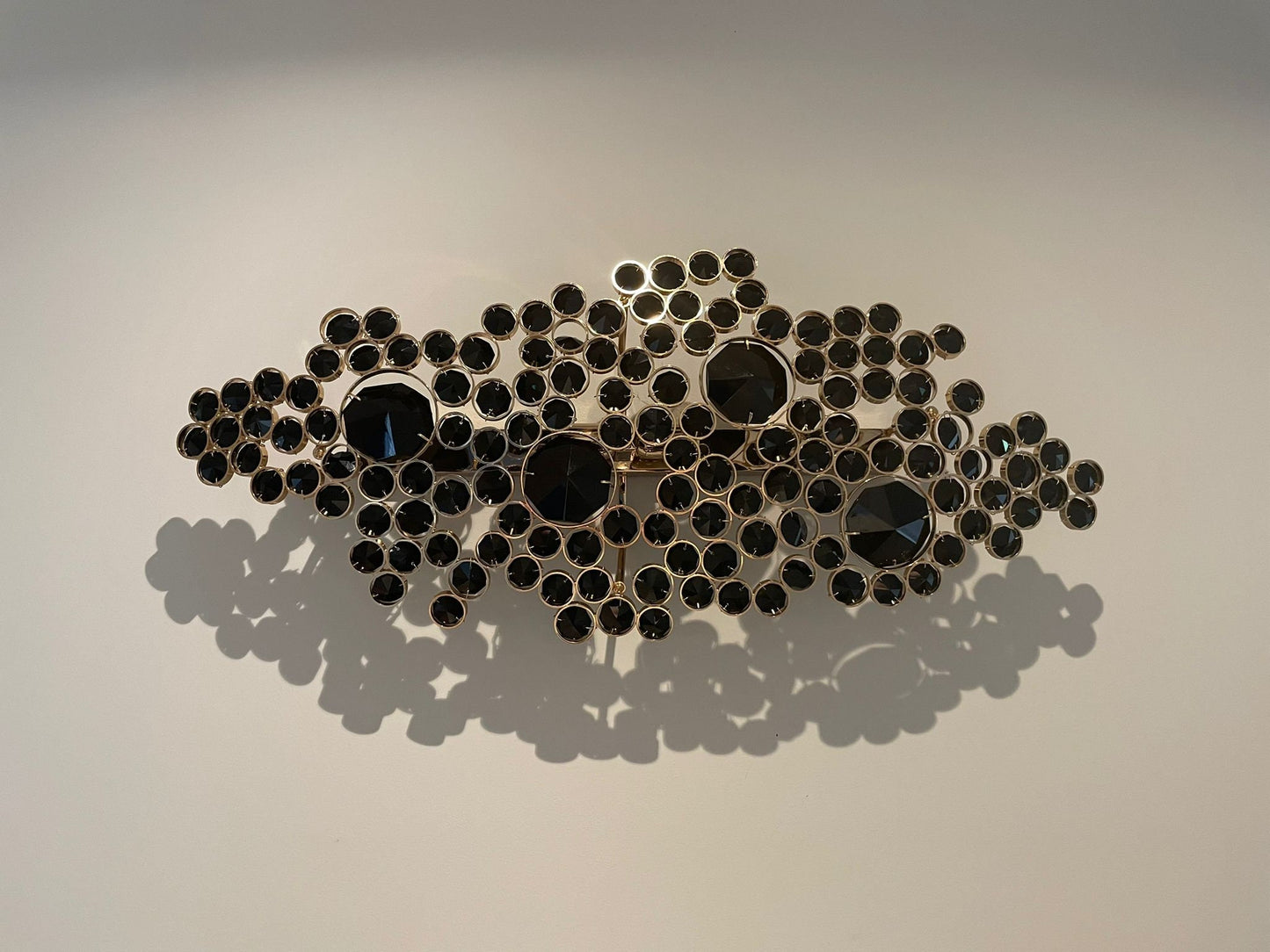Beautiful Large Black and Gold Beaded Wall Fixtures / Lights
