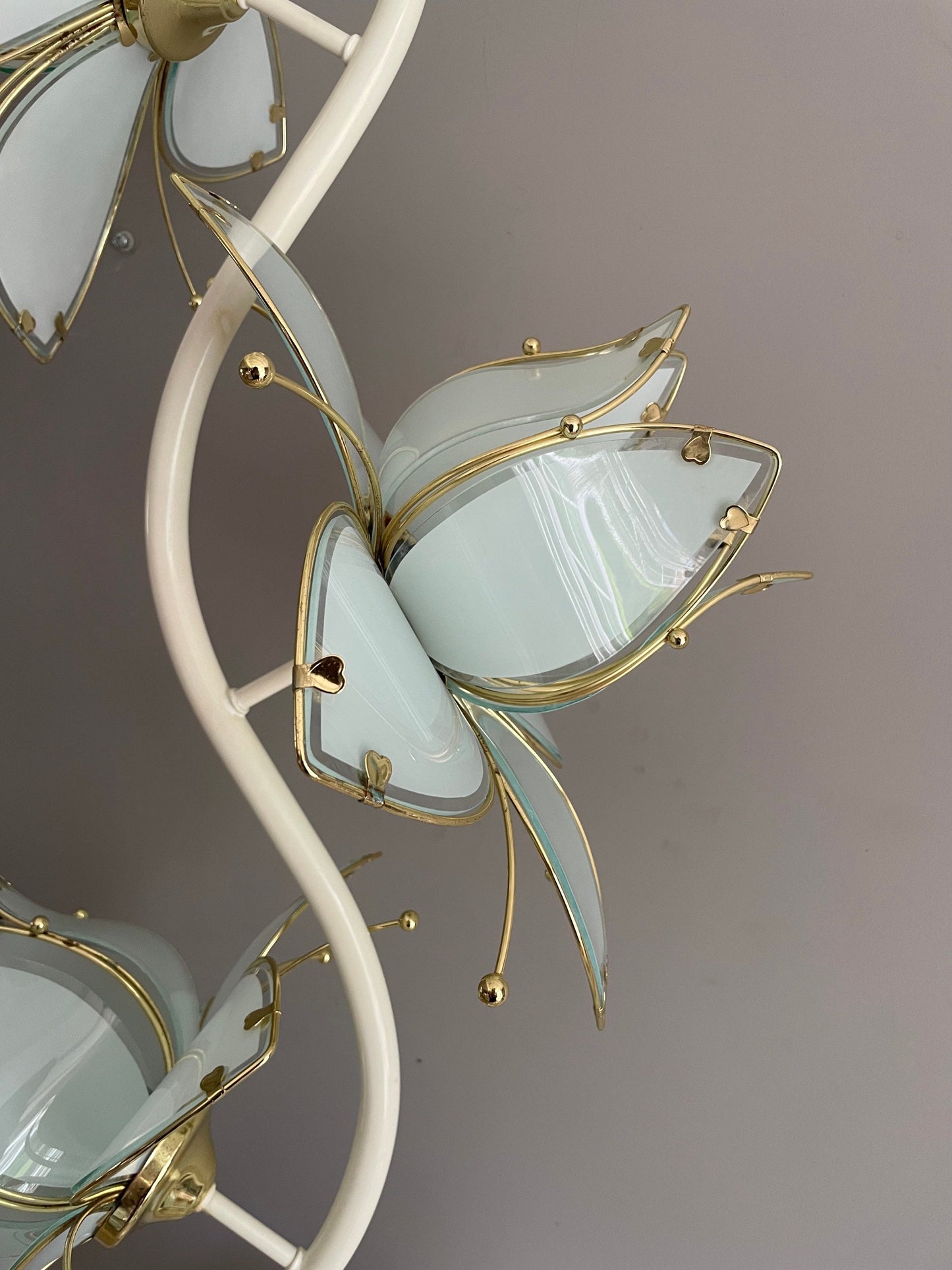 Reserved for Wiley *** Mid Century Modern Extra large Hollywood Regency Lotus Flower Floor Lamp