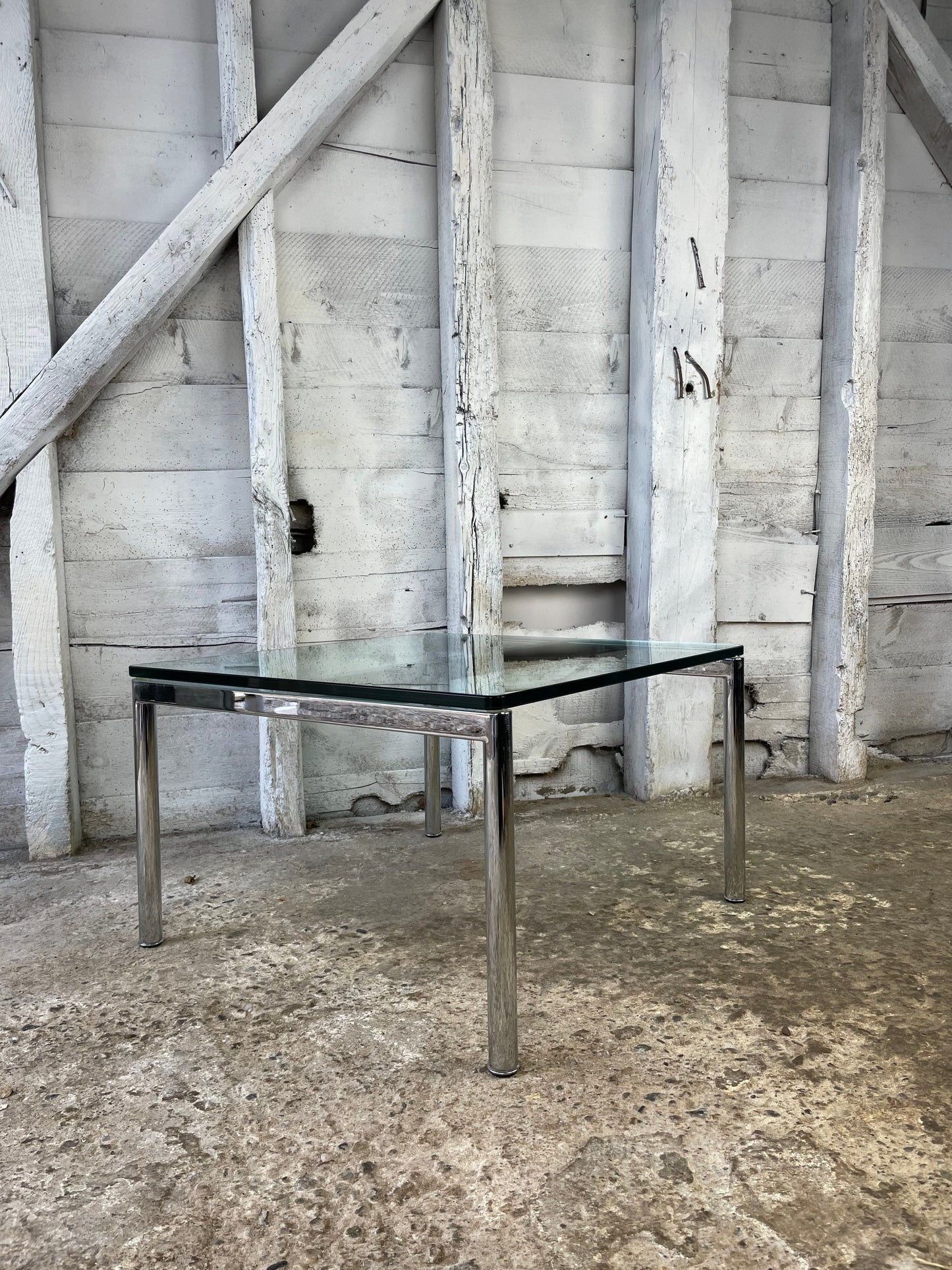 Walter Knoll Jason 391 Glass Table Silver