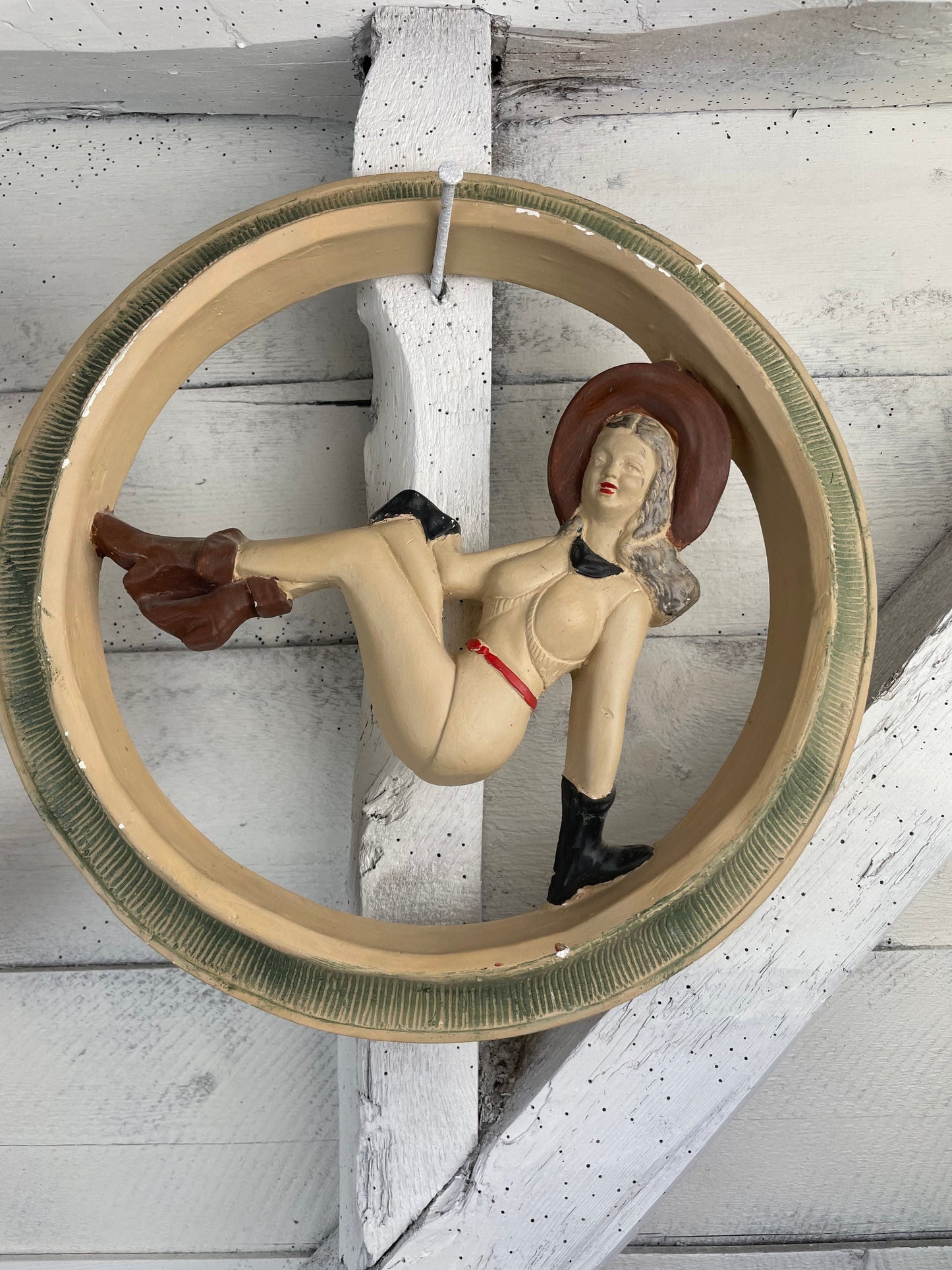 Mid Century Modern Cowgirl Wall Plaque’s /Wall Hangings