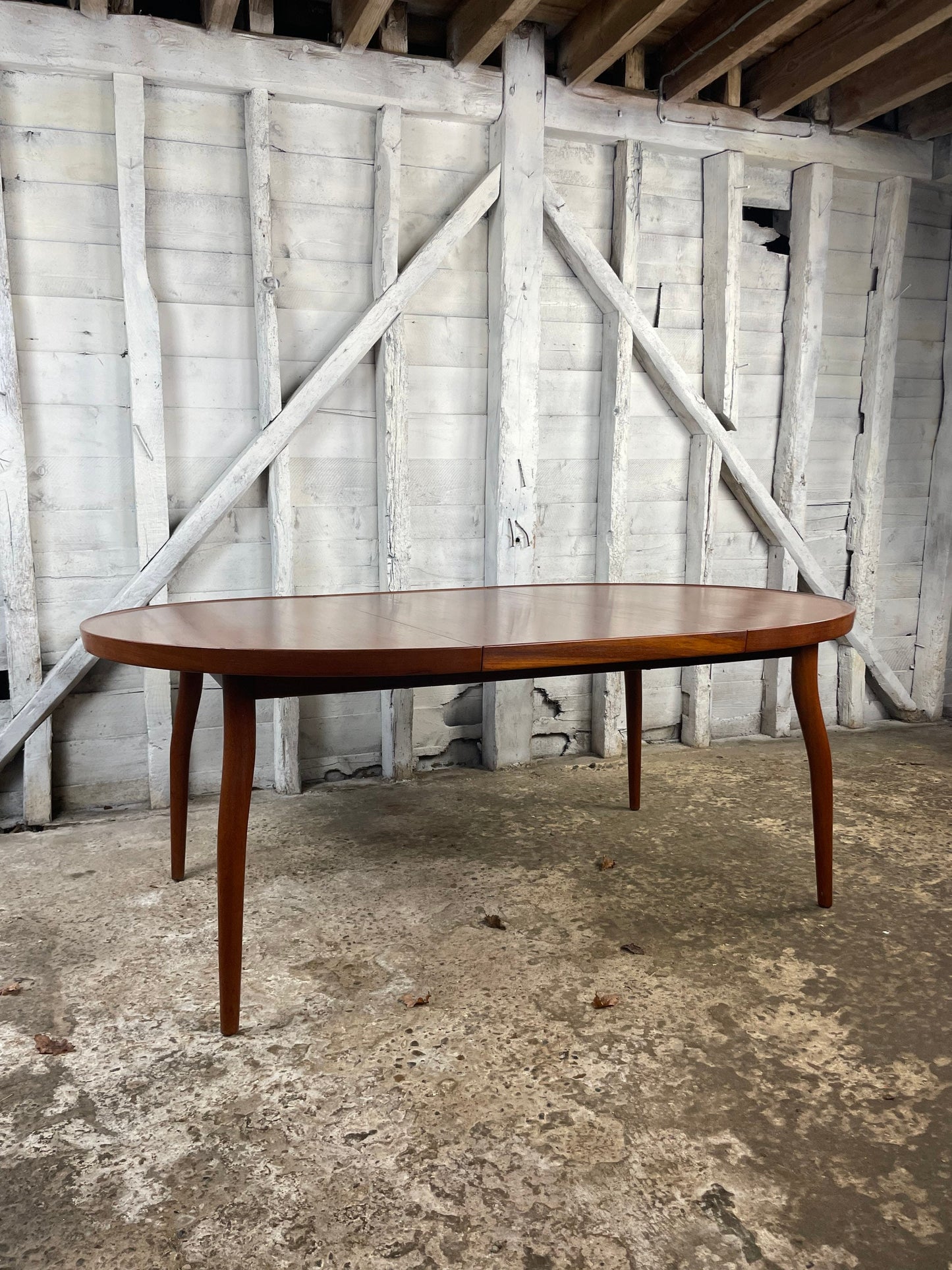 Mid Century Modern Finn Juhl Model NV-56 Teak Dining Table Produced By Niels Vodder in Denmark, 1950’s