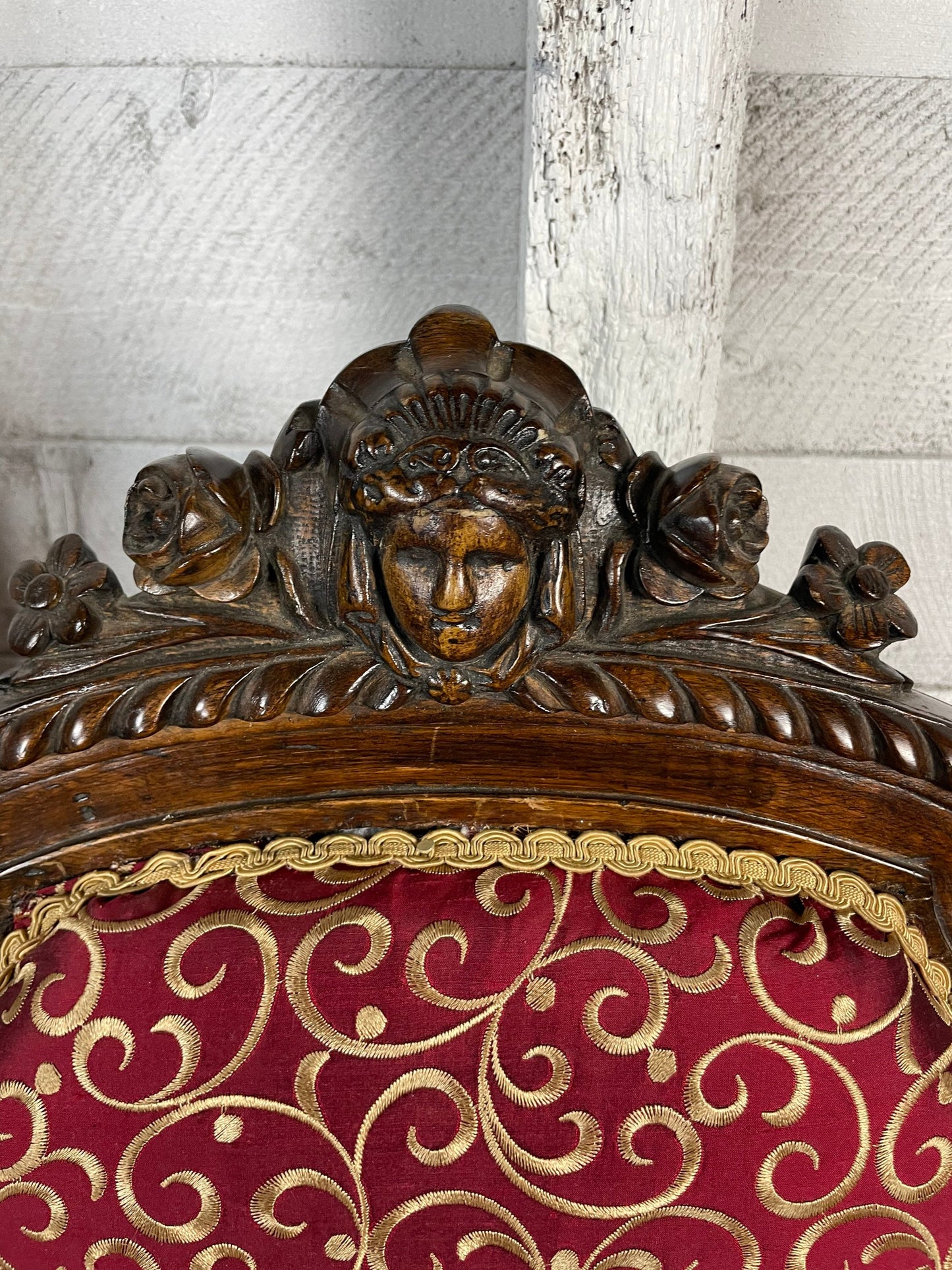 19th Century French Carved Mahogany Occasional/Arm Chairs