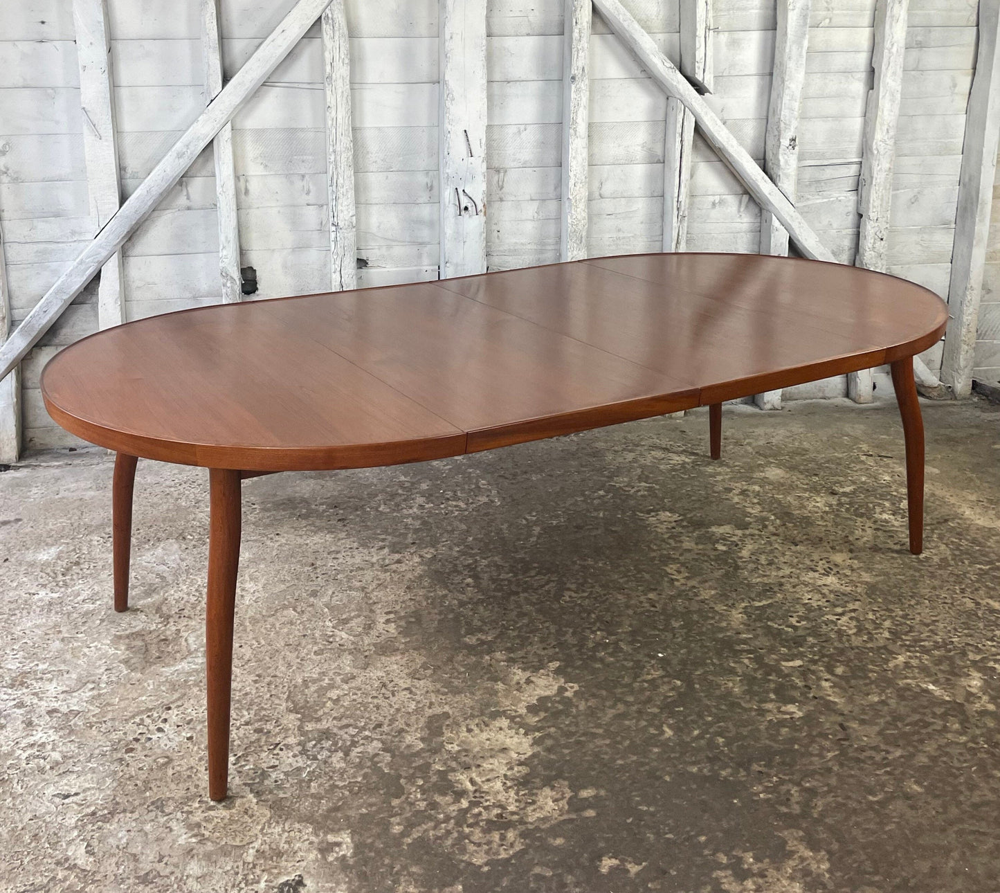 Mid Century Modern Finn Juhl Model NV-56 Teak Dining Table Produced By Niels Vodder in Denmark, 1950’s