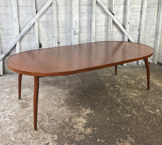 Mid Century Modern Finn Juhl Model NV-56 Teak Dining Table Produced By Niels Vodder in Denmark, 1950’s