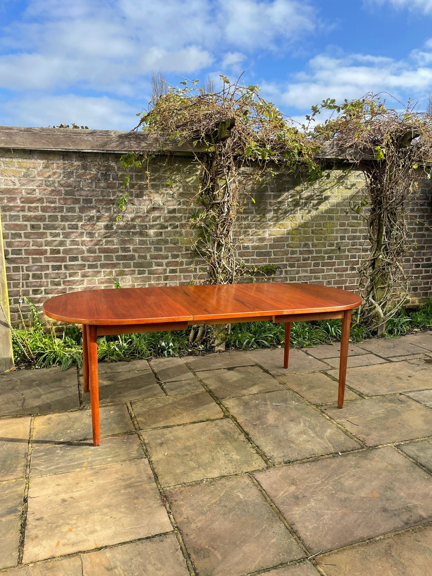 Teak Dining Table by Nils Jonsson for Hugo Troeds large extending Dining Table, Mid-Century Modern Swedish