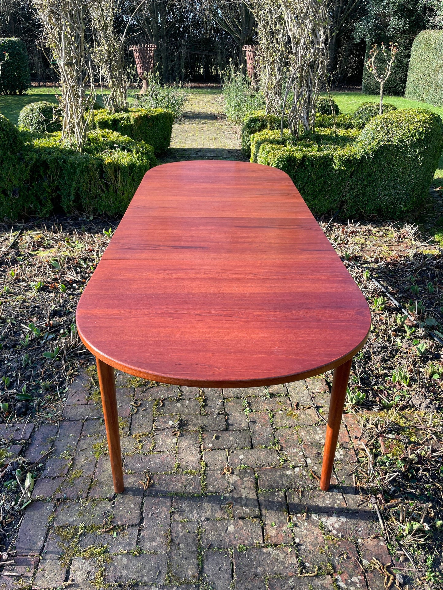 Teak Dining Table by Nils Jonsson for Hugo Troeds large extending Dining Table, Mid-Century Modern Swedish