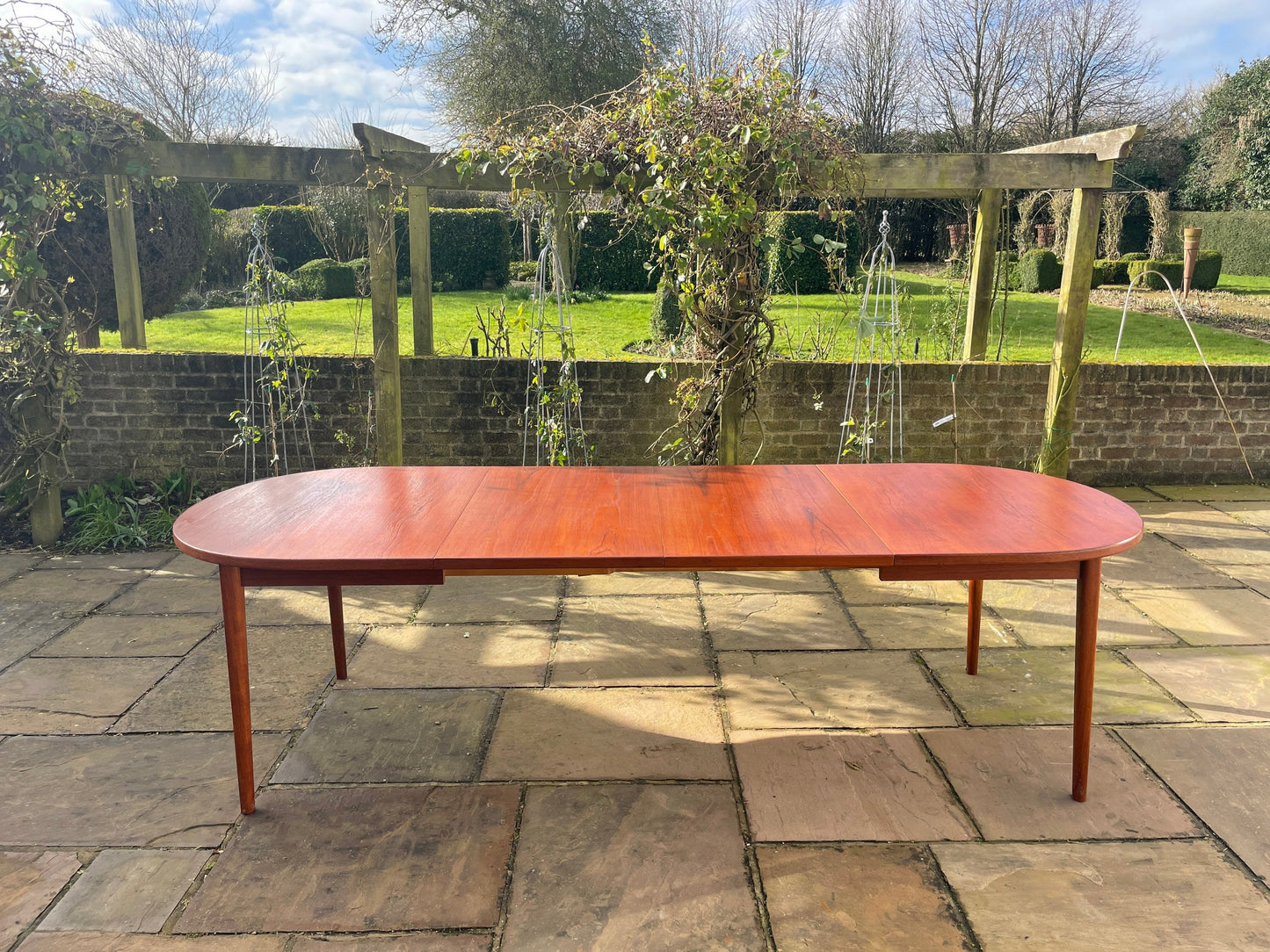 Teak Dining Table by Nils Jonsson for Hugo Troeds large extending Dining Table, Mid-Century Modern Swedish