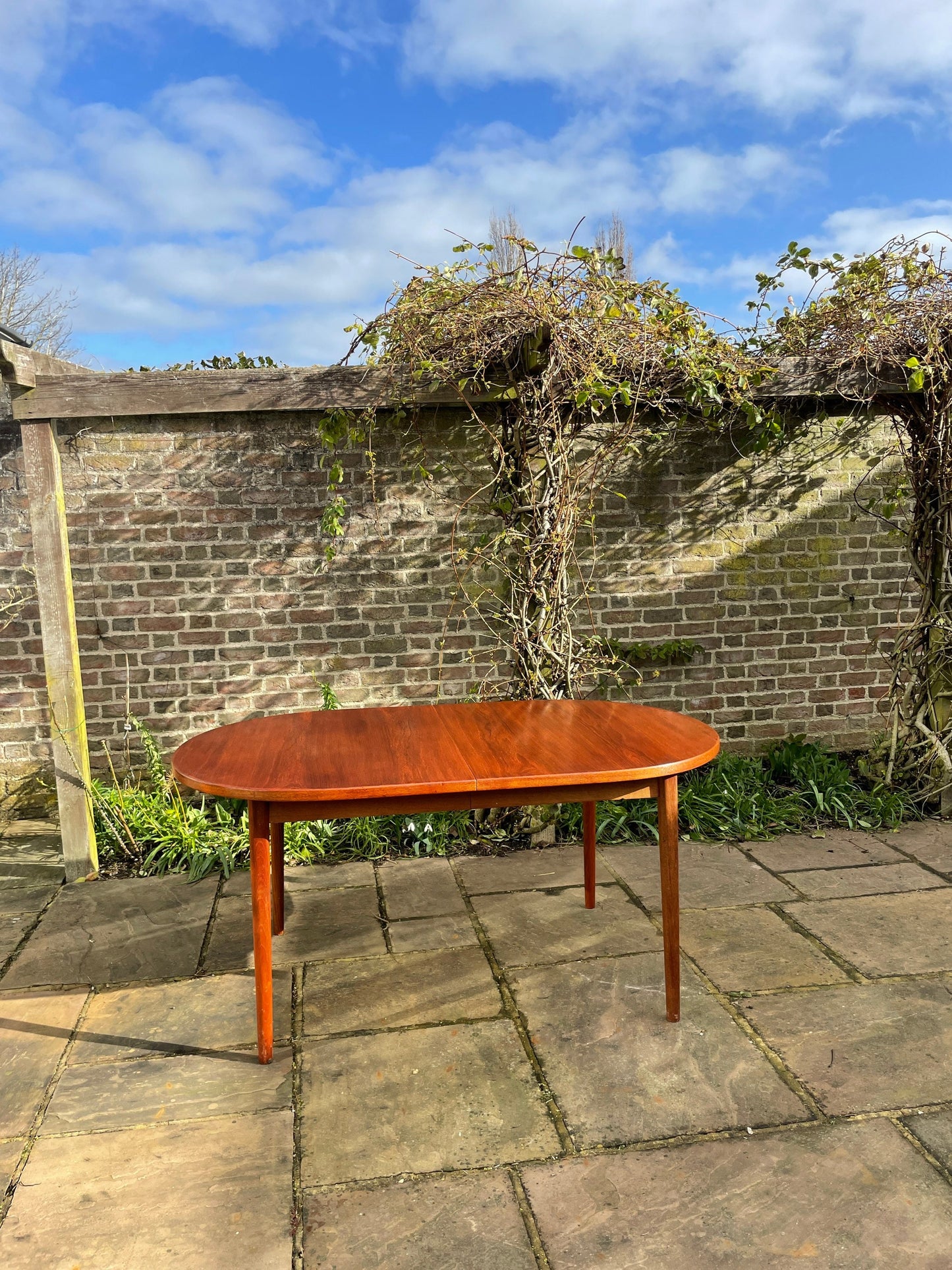 Teak Dining Table by Nils Jonsson for Hugo Troeds large extending Dining Table, Mid-Century Modern Swedish
