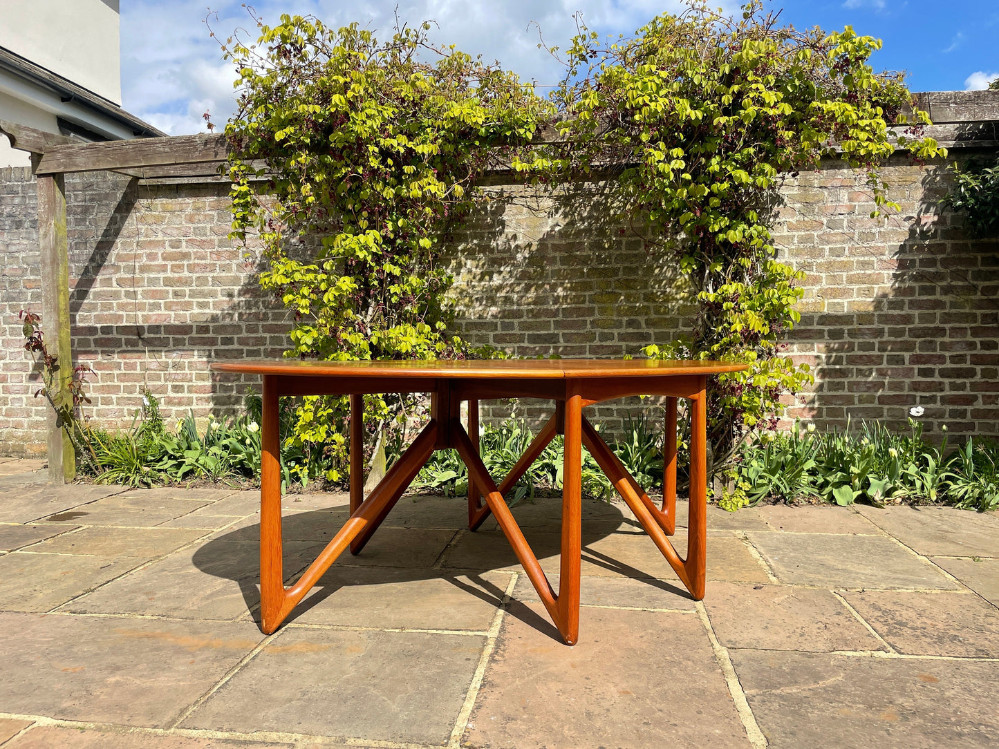 For Dasha ***Price includes Shipping and  A Danish Teak Drop-Leaf Dining Table By Kurt Østervig For Jason Møbler, Mid-Century Modern 1950's