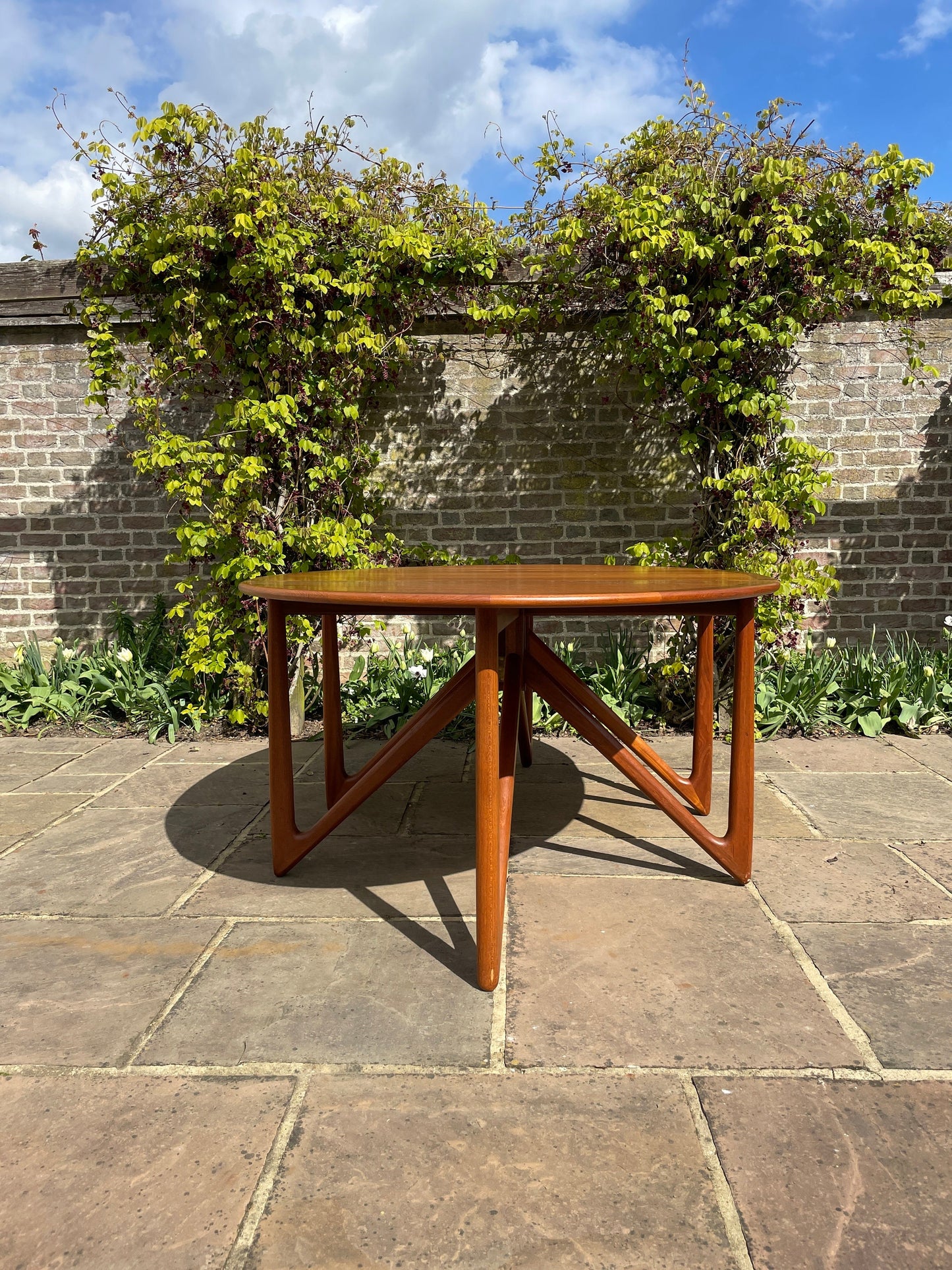 For Dasha ***Price includes Shipping and  A Danish Teak Drop-Leaf Dining Table By Kurt Østervig For Jason Møbler, Mid-Century Modern 1950's