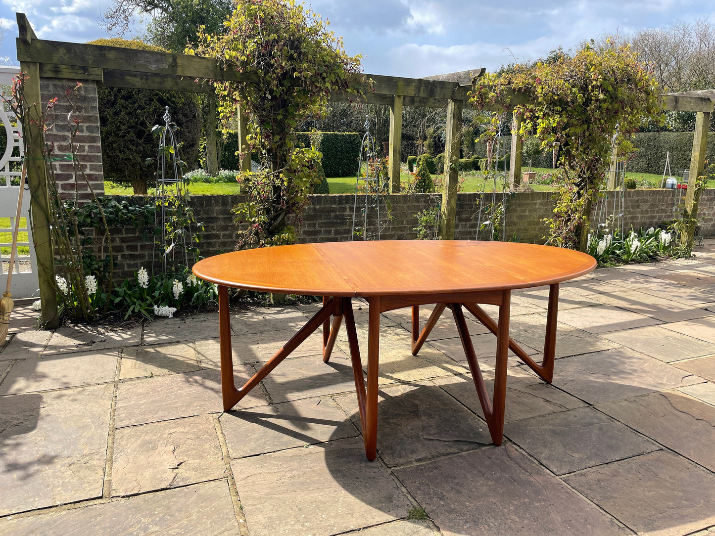 For Dasha ***Price includes Shipping and  A Danish Teak Drop-Leaf Dining Table By Kurt Østervig For Jason Møbler, Mid-Century Modern 1950's