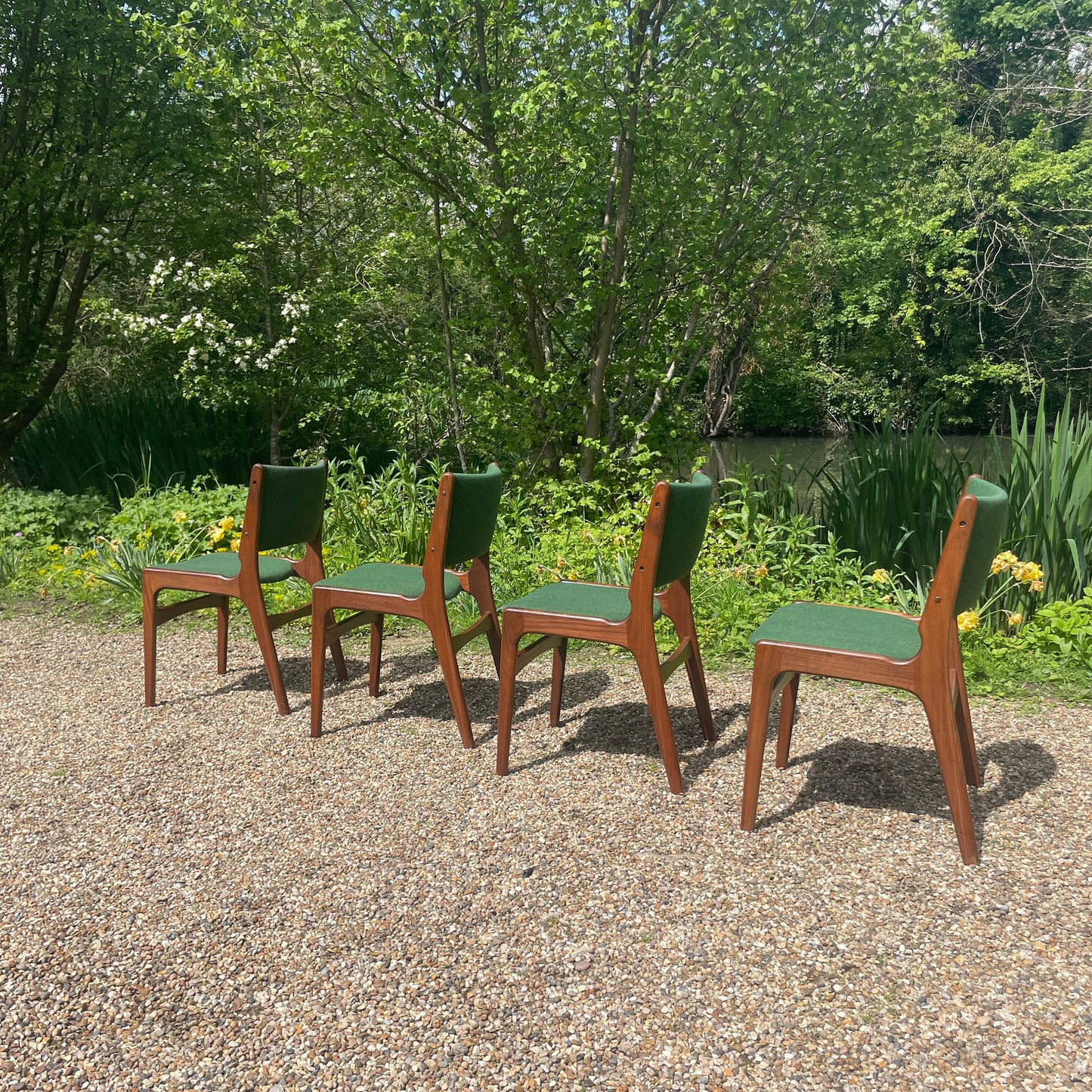 Set of 4 Teak Dining Chairs by Erik Buch Model 89 For Anderstrup Møbelfabrik Mid century Modern Danish