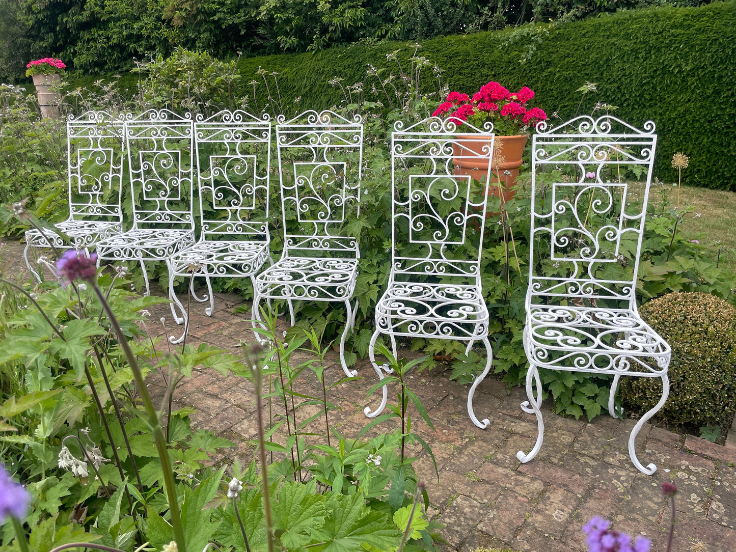 Vintage French Wrought Iron Garden/Patio/Conservatory Chairs