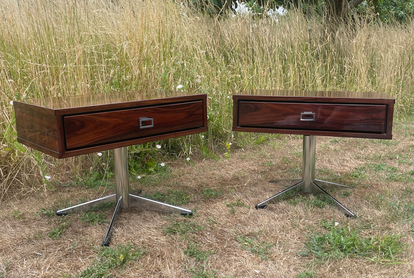 Pair Of Bedside/Side/Occasional Tables In Rosewood Mid Century Modern 1960's - Pending A10 certificate