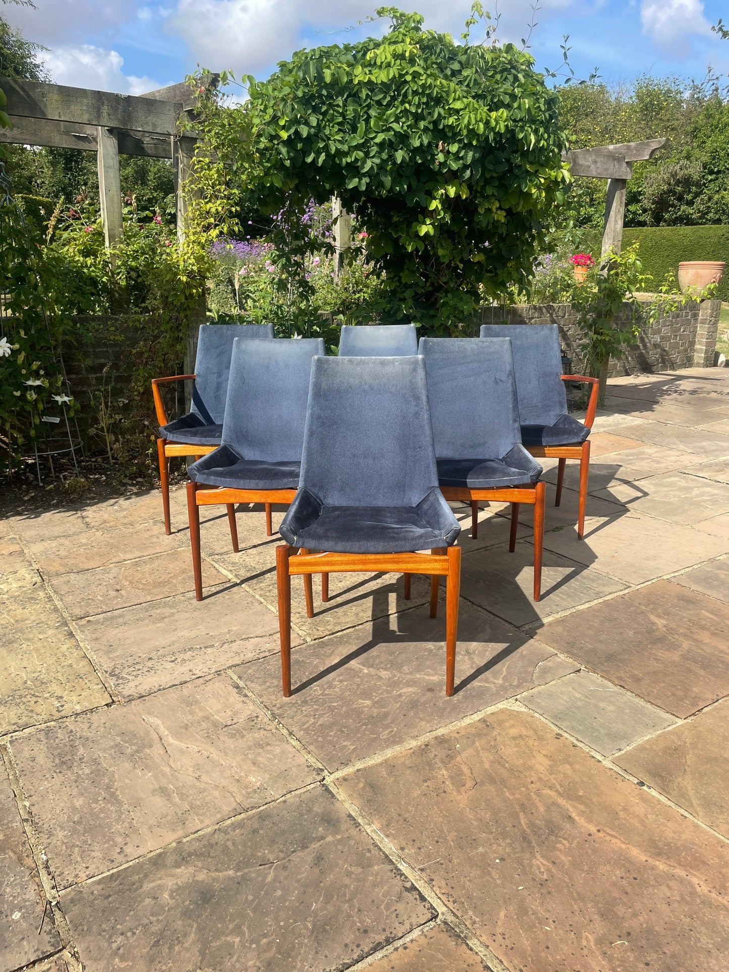 A Set of 6 Teak Hamilton Dining Chairs by Robert Heritage for Archie Shine, REUPHOLSTERY INCLUDED, Mid-Century Modern 1950’s