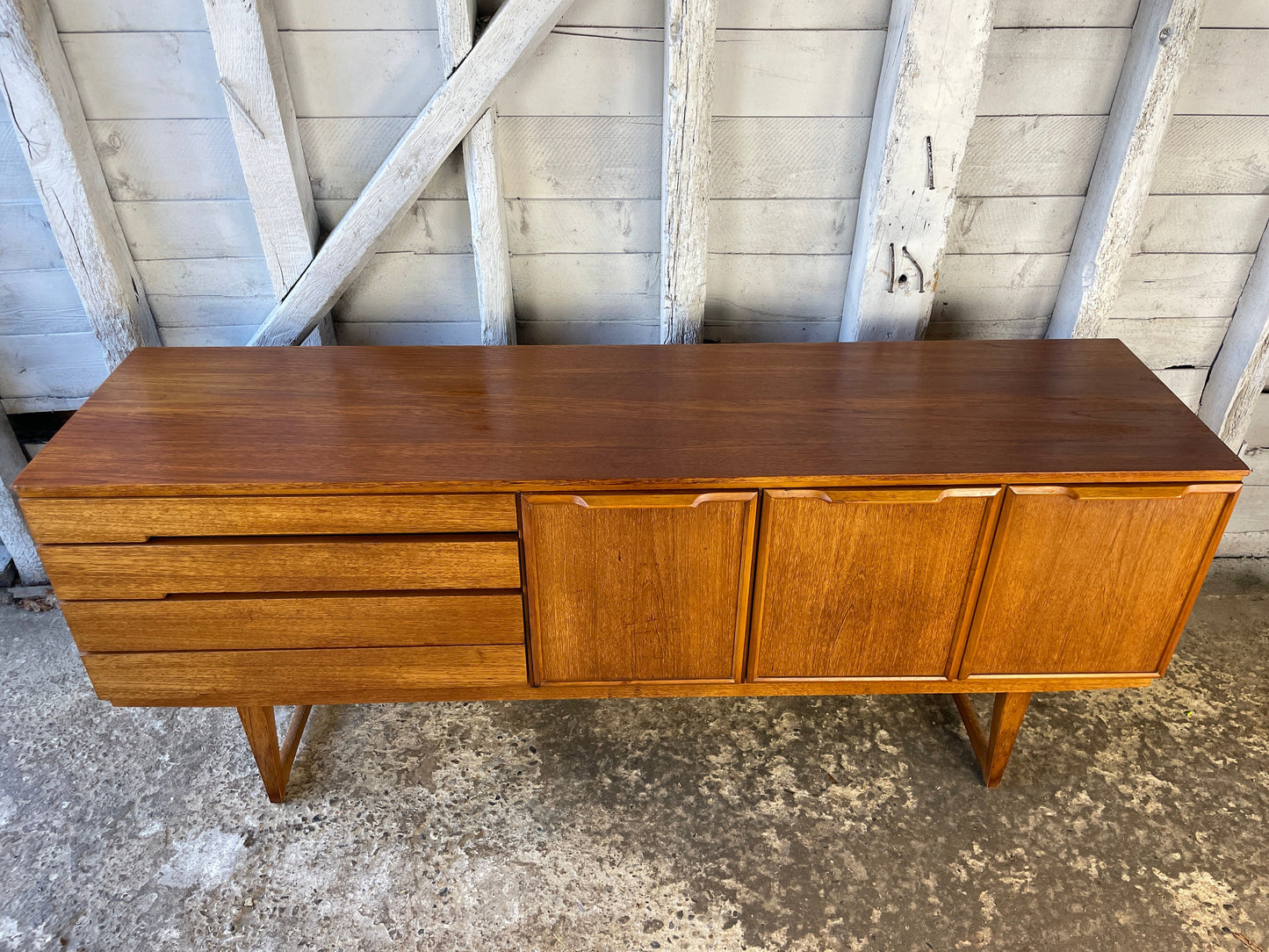Mid Century Modern Teak Sideboard by Beautility 1960's