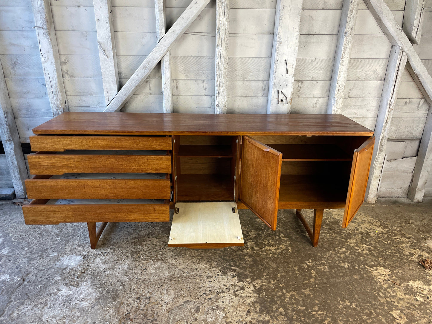 Mid Century Modern Teak Sideboard by Beautility 1960's