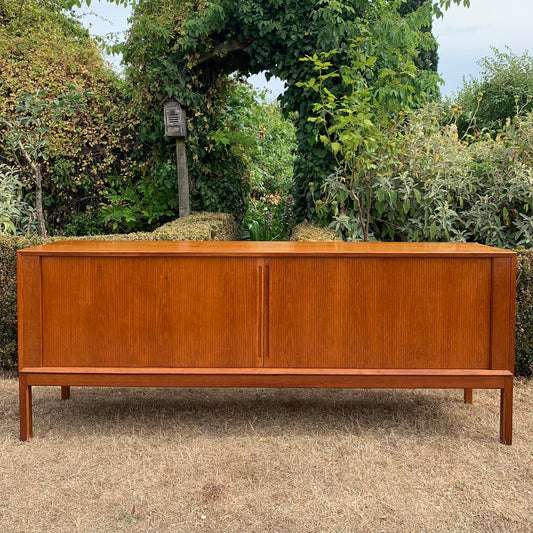 Sold ***Danish Teak Danish Sideboard With Tambour Doors By Aksel Kjersgaard 1960's