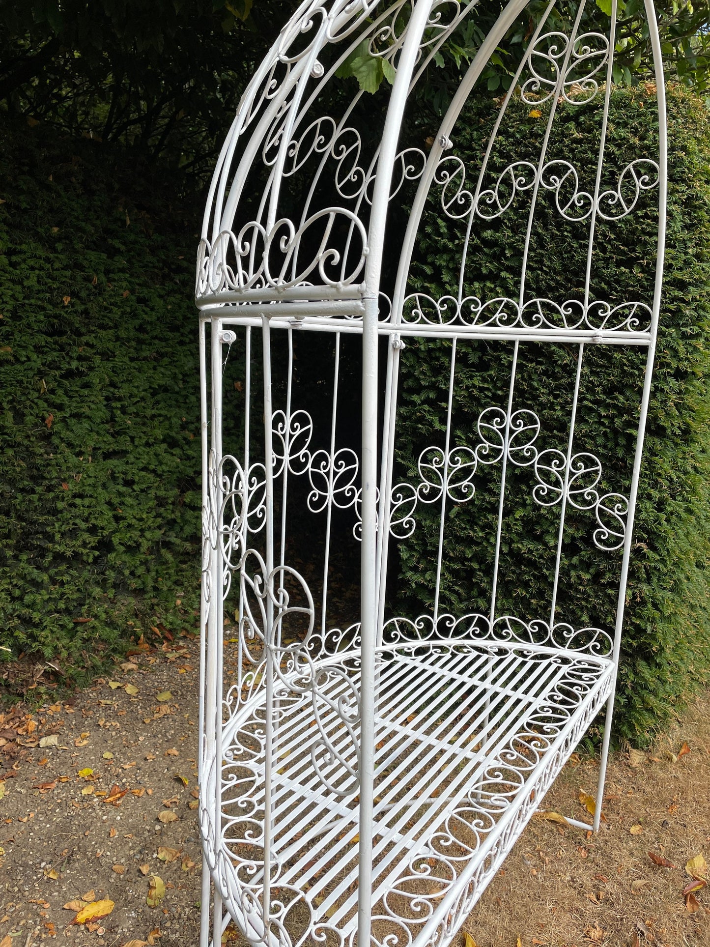 Vintage Wrought Iron Hollywood Regency / Mid-Century Arbour Love Seat