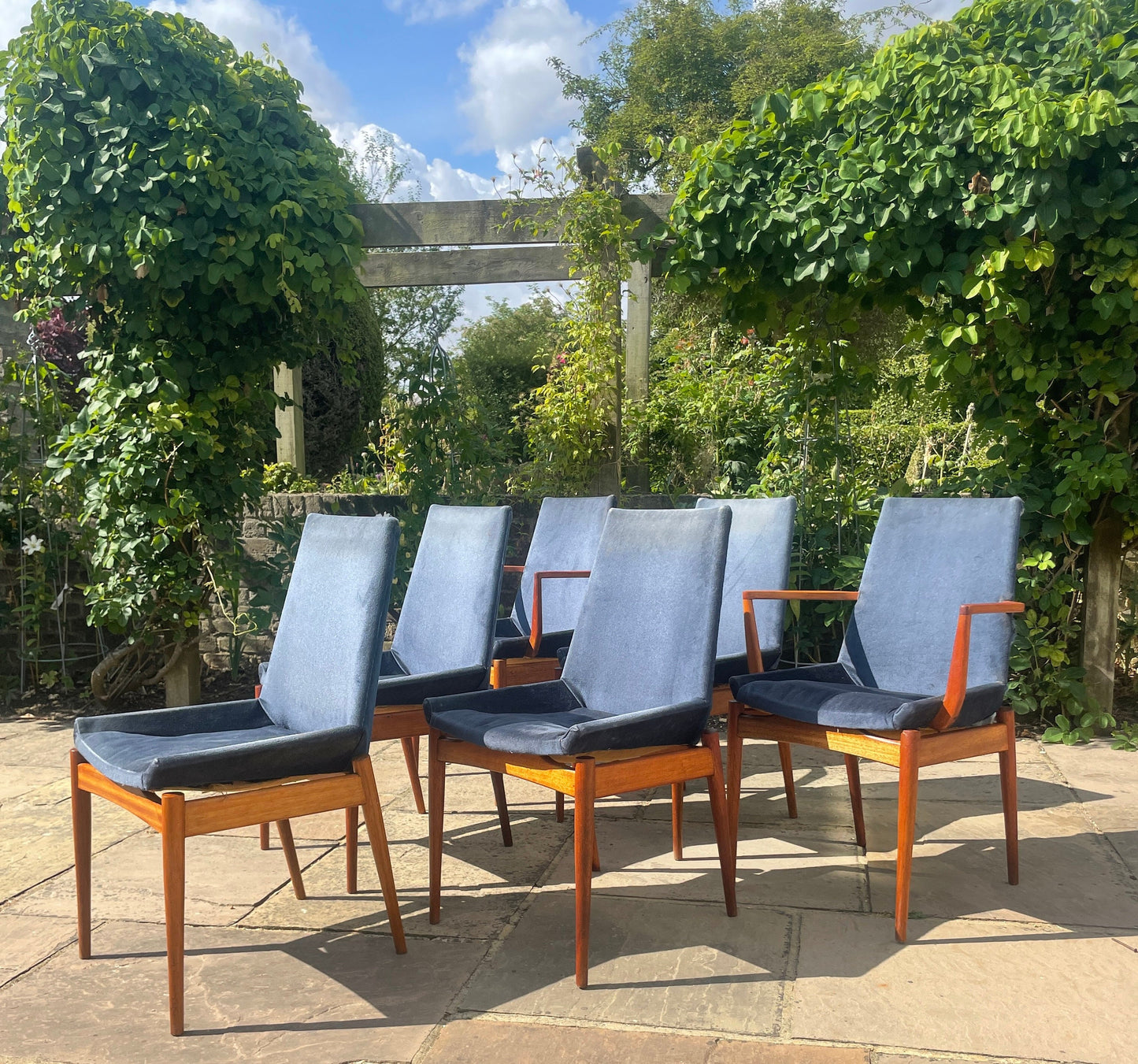 A Set of 6 Teak Hamilton Dining Chairs by Robert Heritage for Archie Shine, REUPHOLSTERY INCLUDED, Mid-Century Modern 1950’s