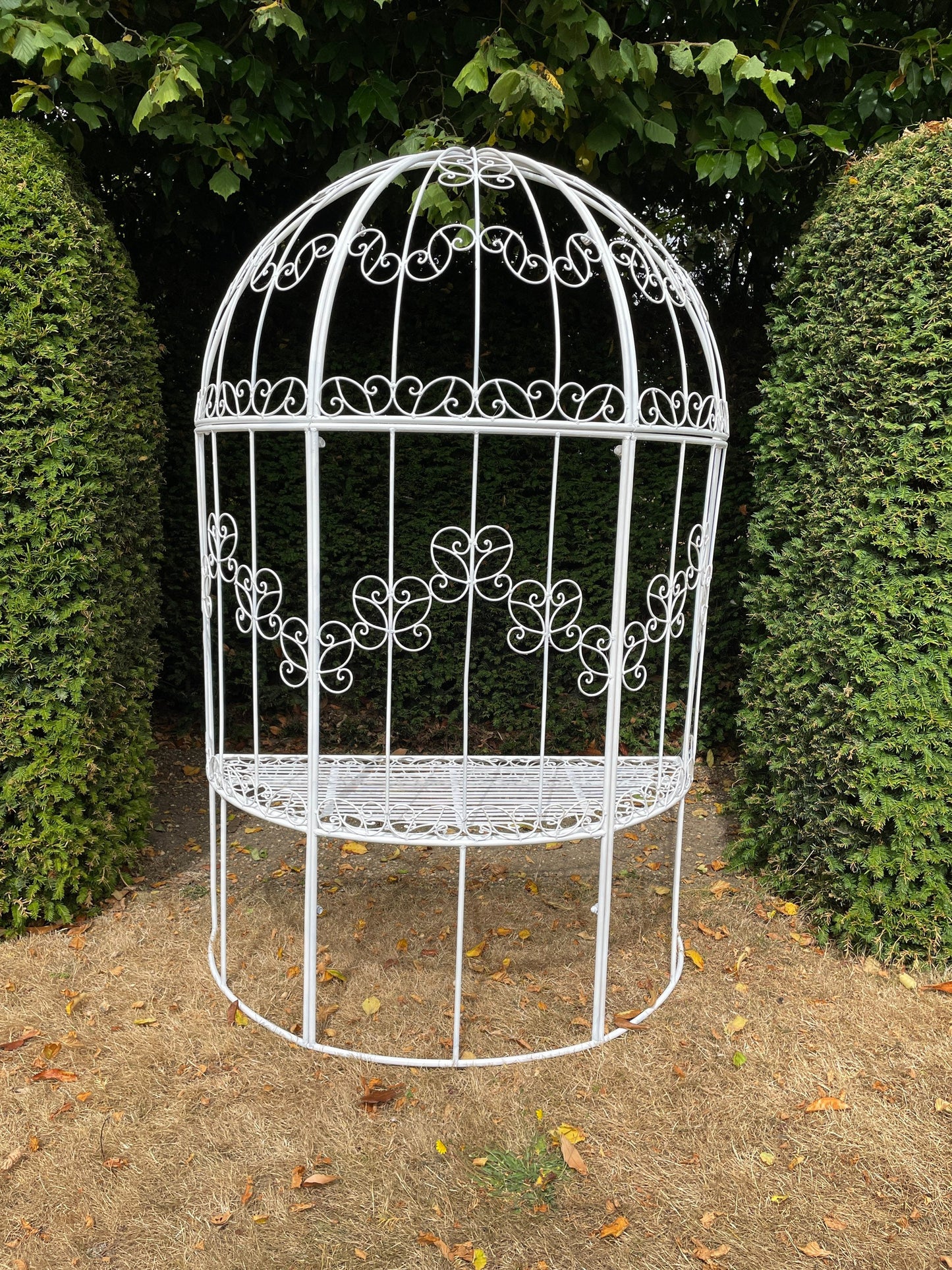 Vintage Wrought Iron Hollywood Regency / Mid-Century Arbour Love Seat