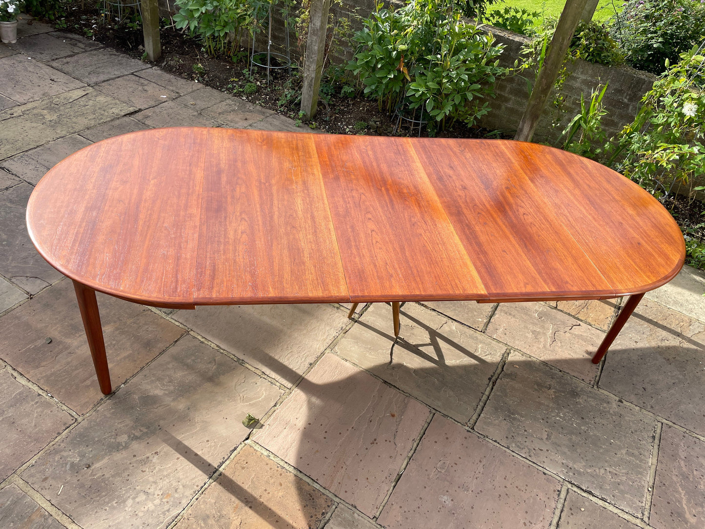 Mid Century Modern Model 62 Extending Dining Table By Henning Kjærnulf for Sorø Stolefabrik In Teak 10-12 Seater