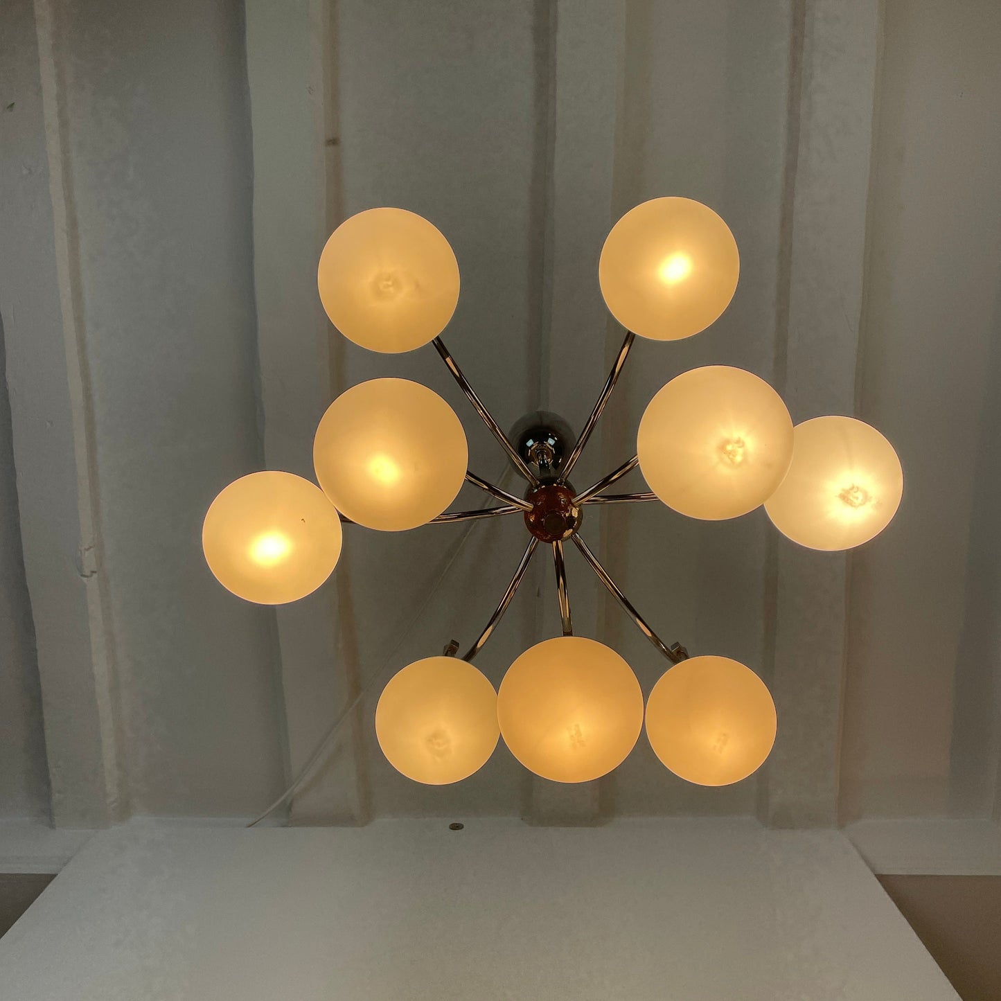 Vintage 1980s Italian 'Trumpet' Chandelier in the style of Gaetano Sciolari