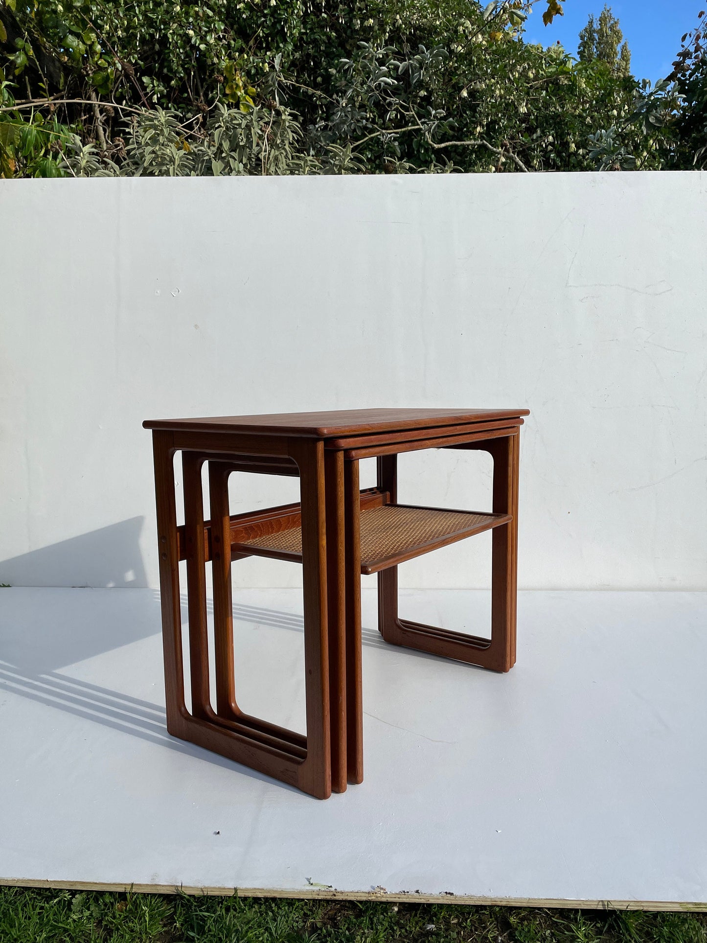 Mid Century Modern Teak Nest Of Tables By Cfc Silkeborg By Johannes Andersen And Illum Wikkelsø Danish 1960's