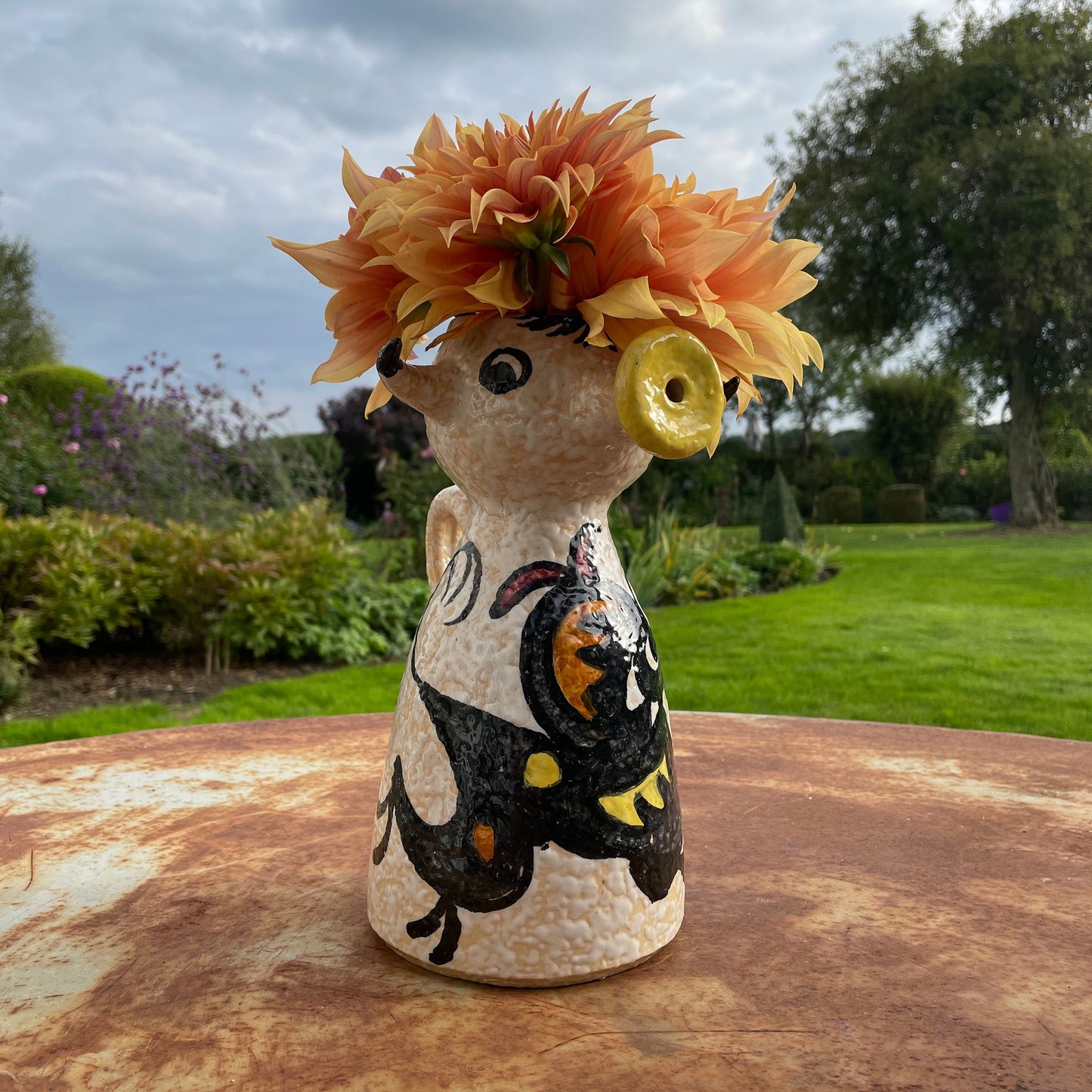 Sanguino Toledo Pottery Picasso Bull Toro Jug/Pitcher/Vase/Ornament 1960's