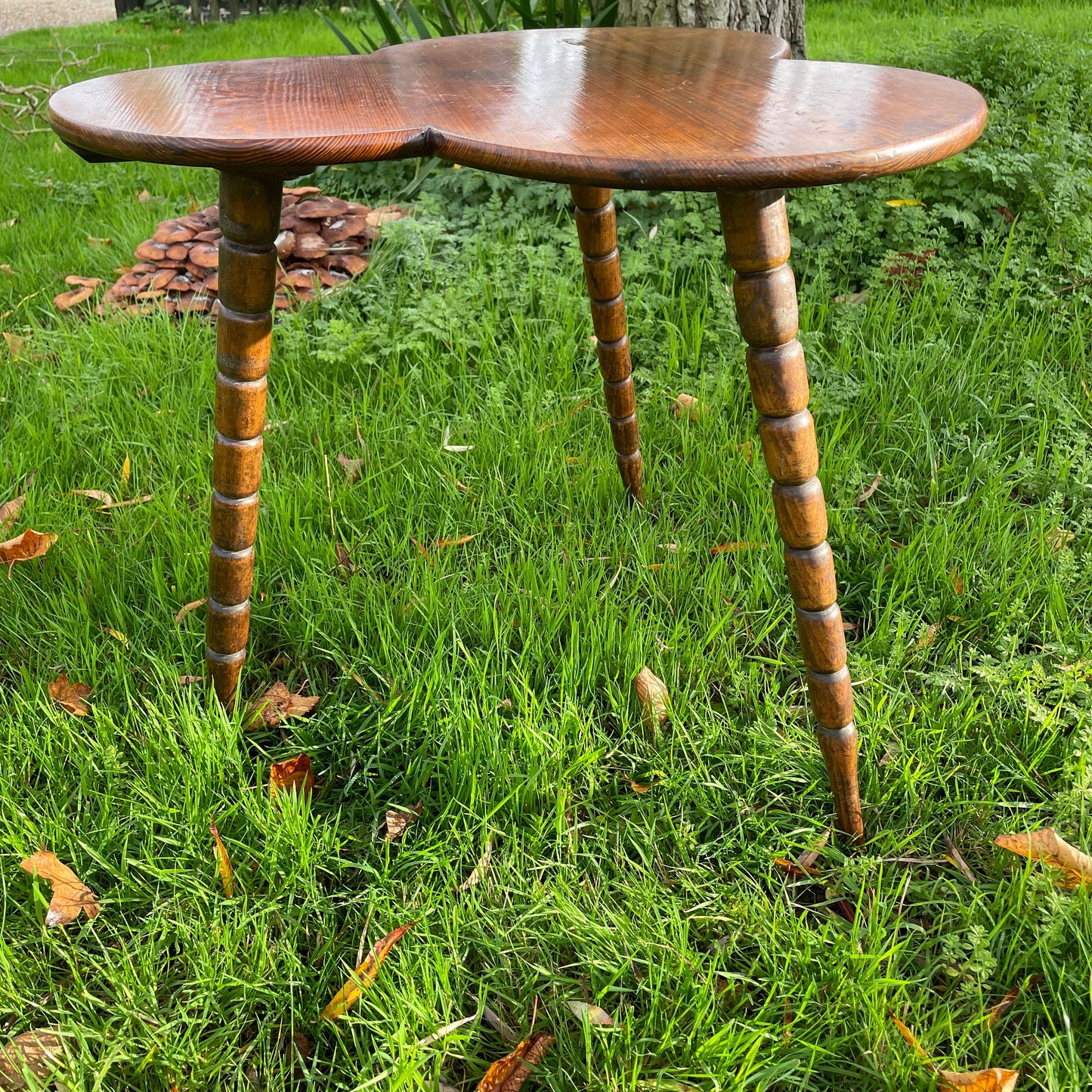 Irish Clover Gypsy Table In Fruitwood Bohemian/Eclectic