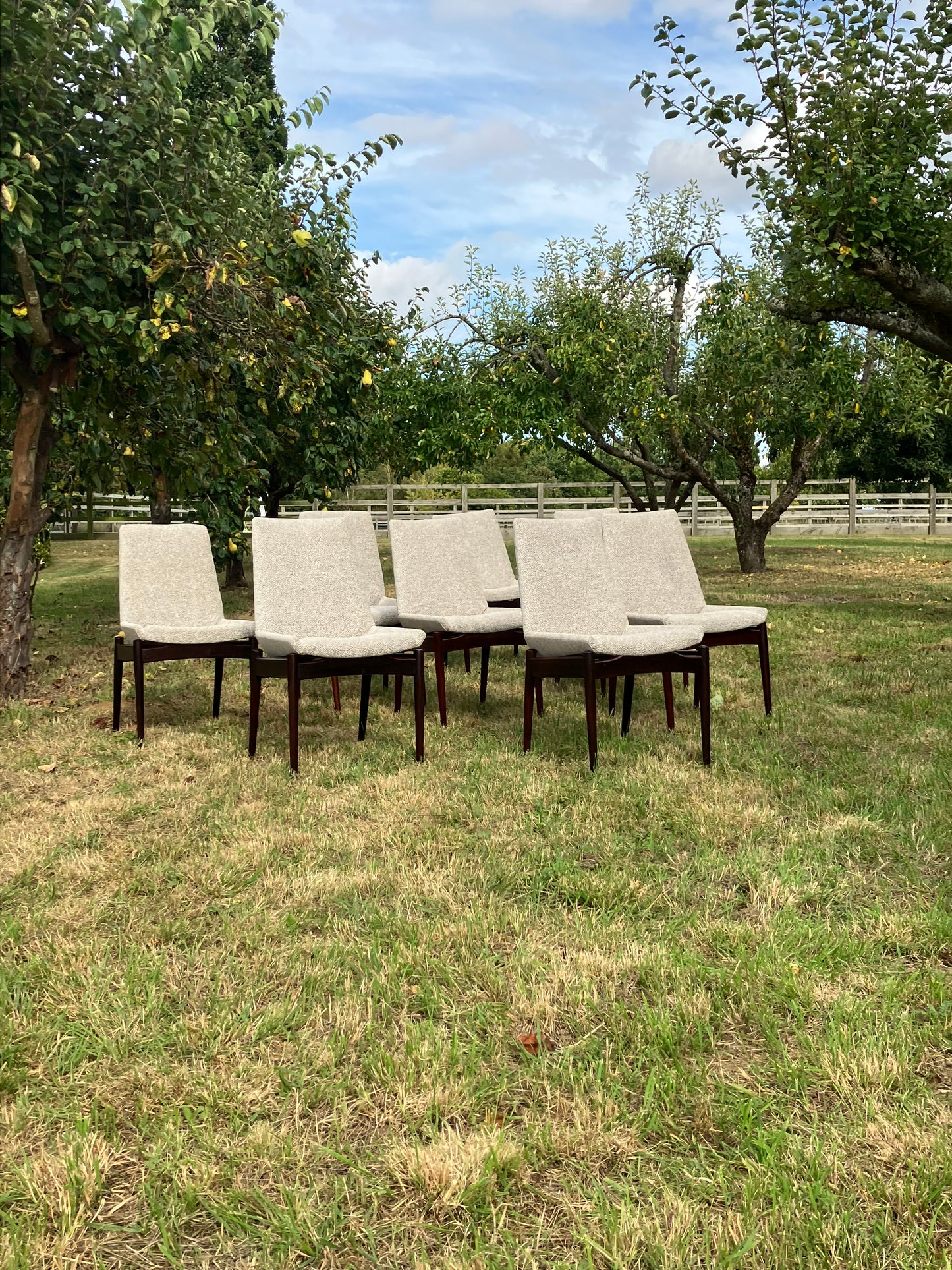 Mid Century Rosewood Hamilton Dining Chairs By Robert Heritage For Archie Shine, Set Of 8 - Pending A10 certificate