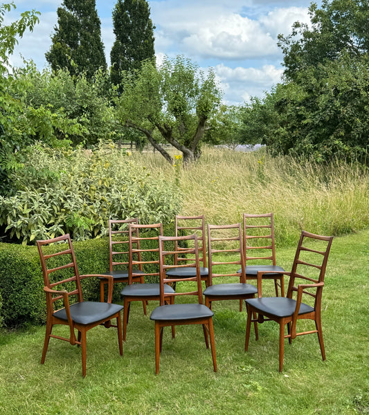 Set of 8 Danish 'Lis' Dining Chairs by Niels Koeofoed for Mobelfabrik