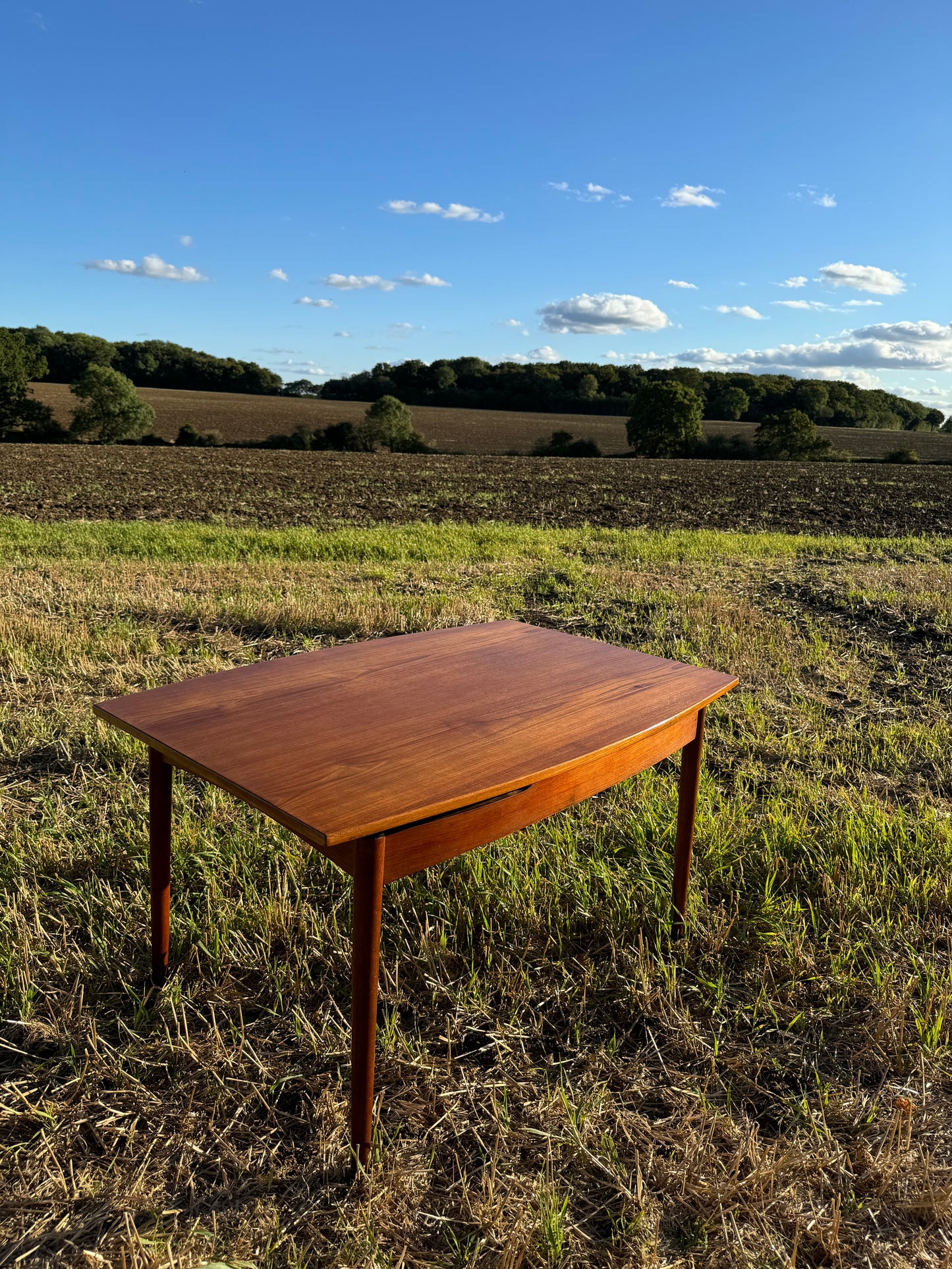 Vintage Mid Century Modern Scandinavian Extending Dining table 1960s