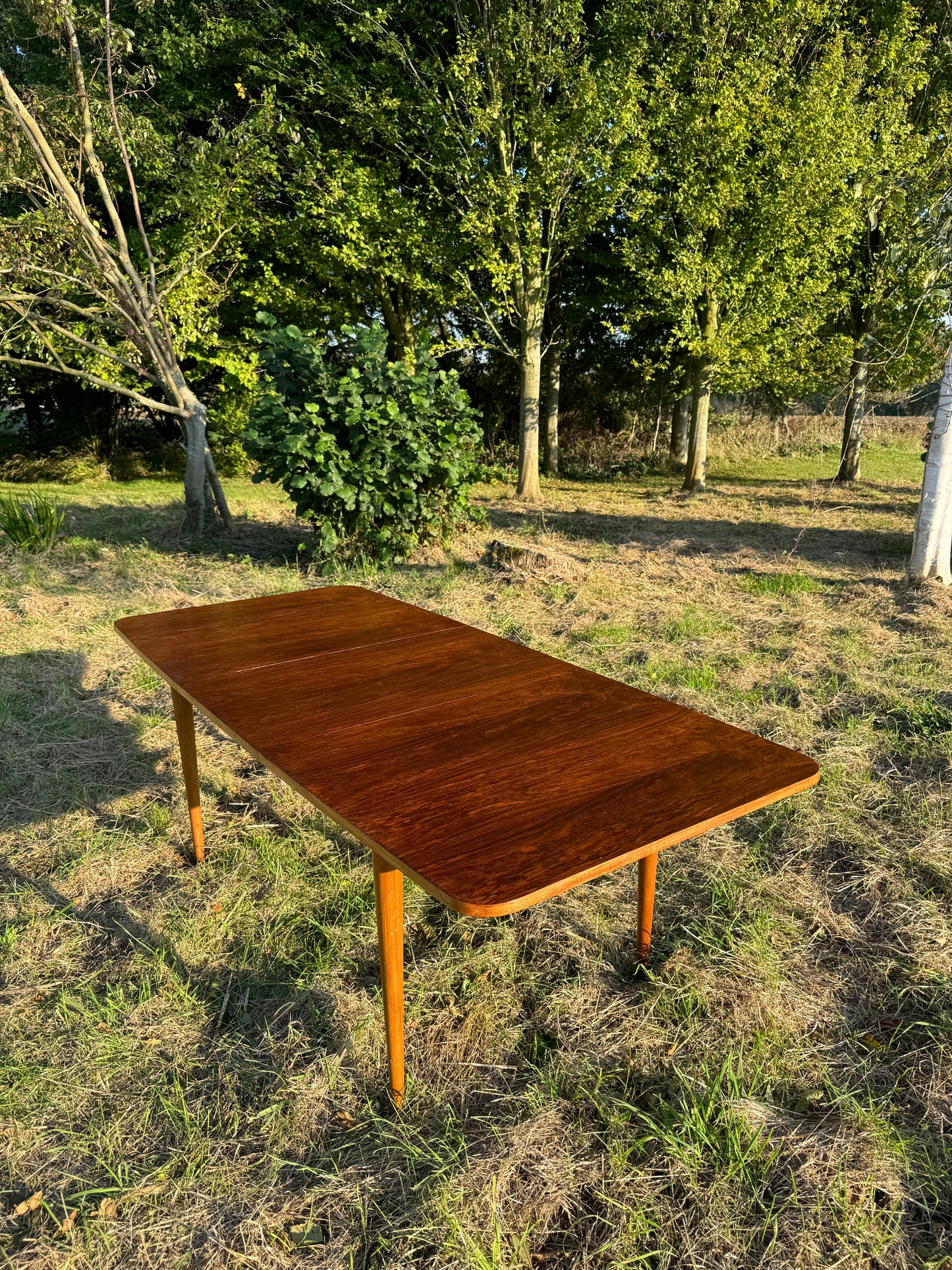 Vintage Mid Century Modern Rosewood Dining Table by Robert Hamilton for Archie Shine 1960s - Pending A10 certificate