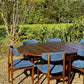 Vintage Mid Century Danish Rosewood Dining Table with Six Dining Chairs - Pending A10 certificate