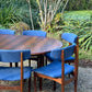 Vintage Mid Century Danish Rosewood Dining Table with Six Dining Chairs - Pending A10 certificate