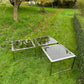 Milo Baughman Mid Century Modern Nest of Three Chrome and Glass Tables