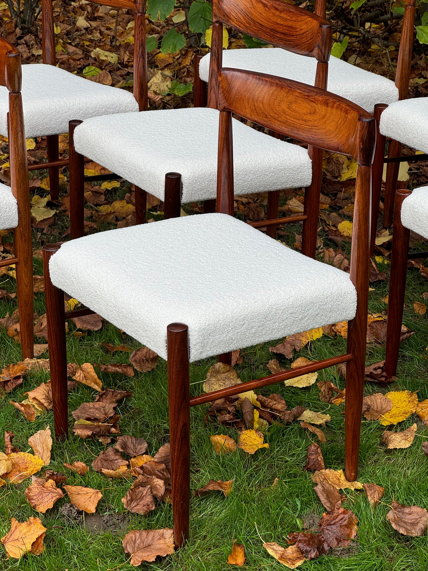 Set of 10 Mid Century Modern Danish Rosewood dining chairs by H W Klein for Bramin - Pending A10 certificate