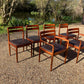 Mid Century Modern 6 Model Dining Chairs in Mahogany by H.W. Klein, 1960s