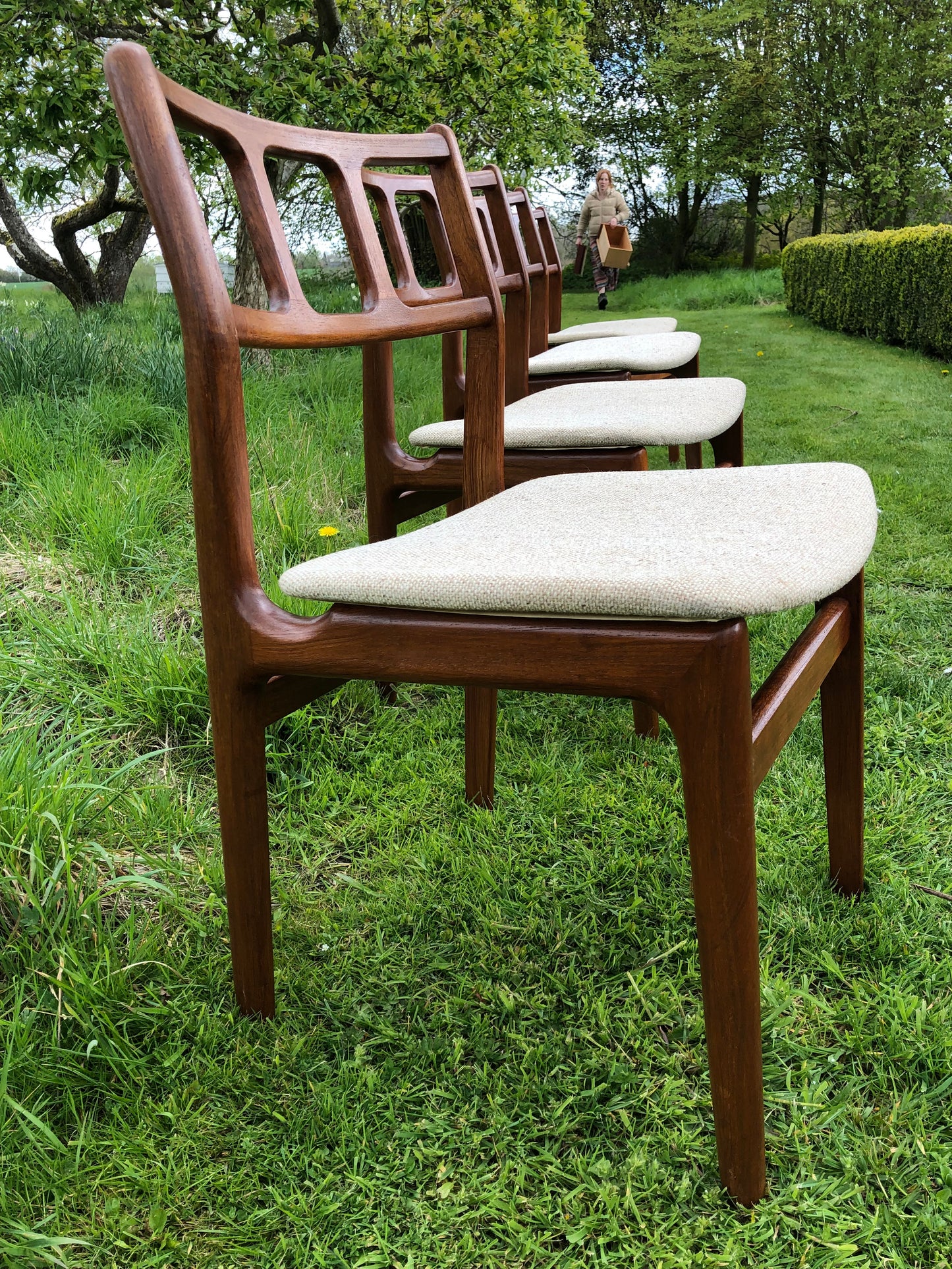 **For Sailor** Mid Century Modern solid teak chairs by D Scan