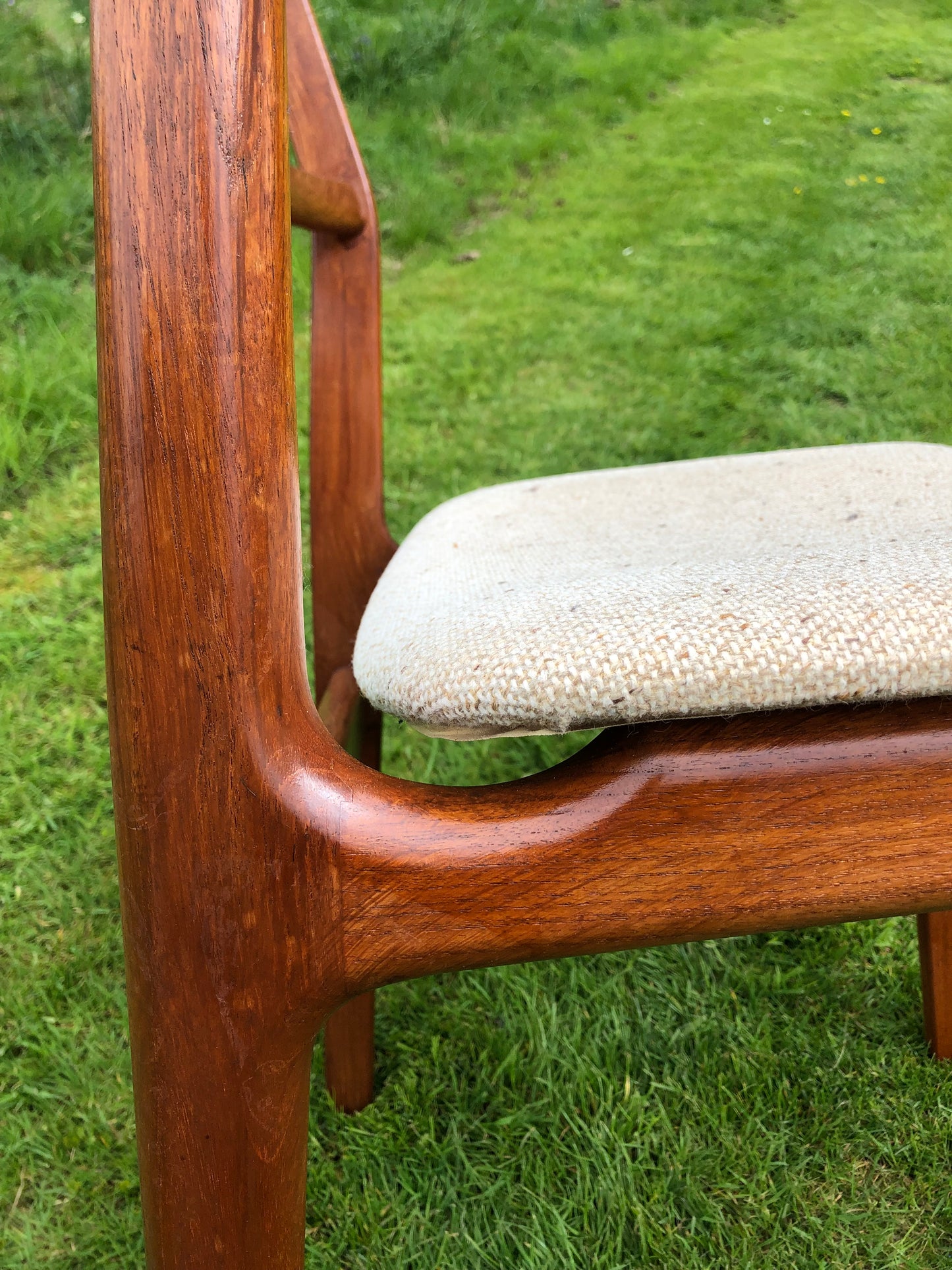 Mid Century Modern solid teak chairs by D Scan