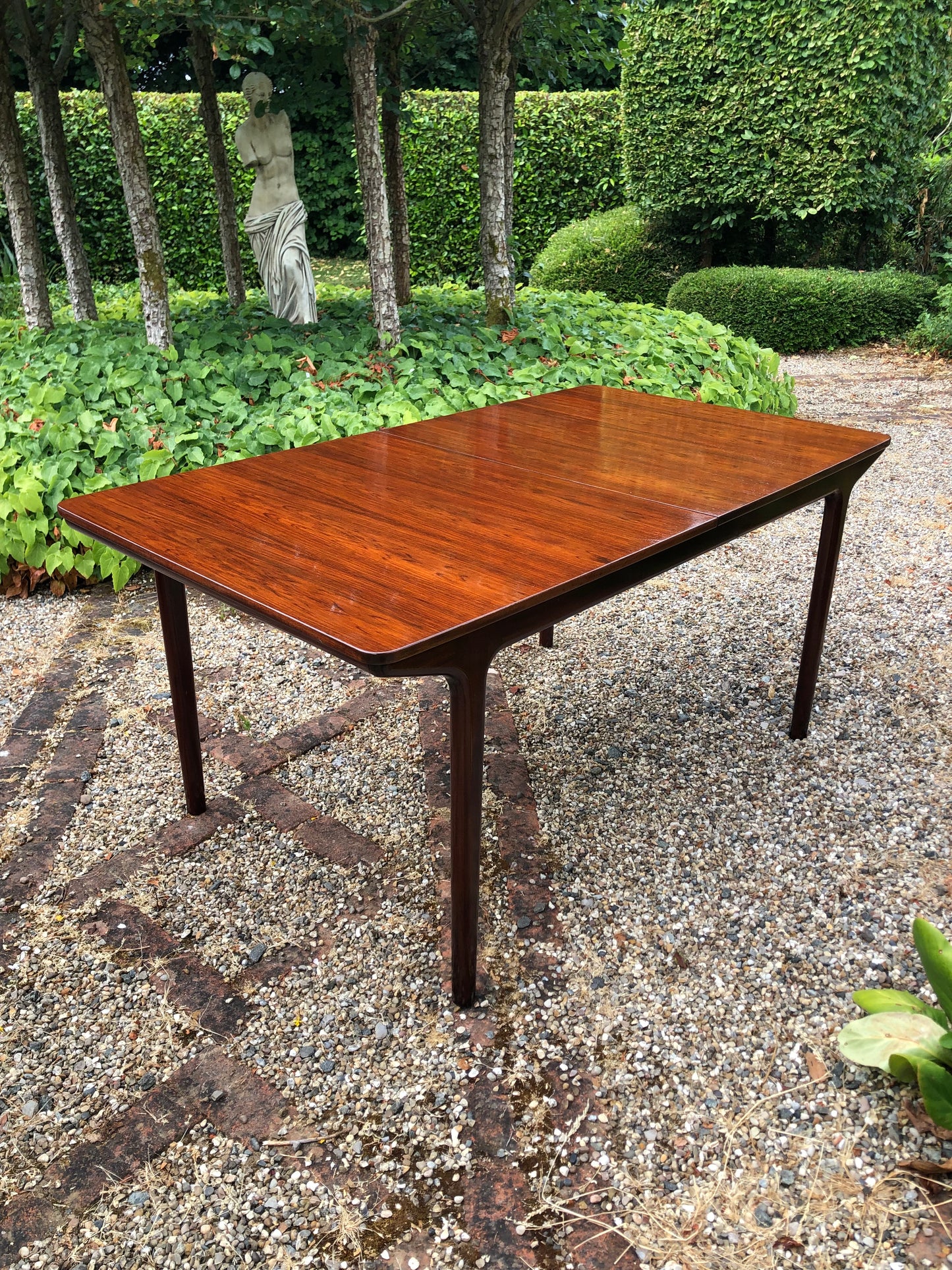 Mid Century Modern Mcintosh Rosewood Dining Table and Set of 6 Dining Chairs by Tom Robertson, 1960s - Pending A10 certificate