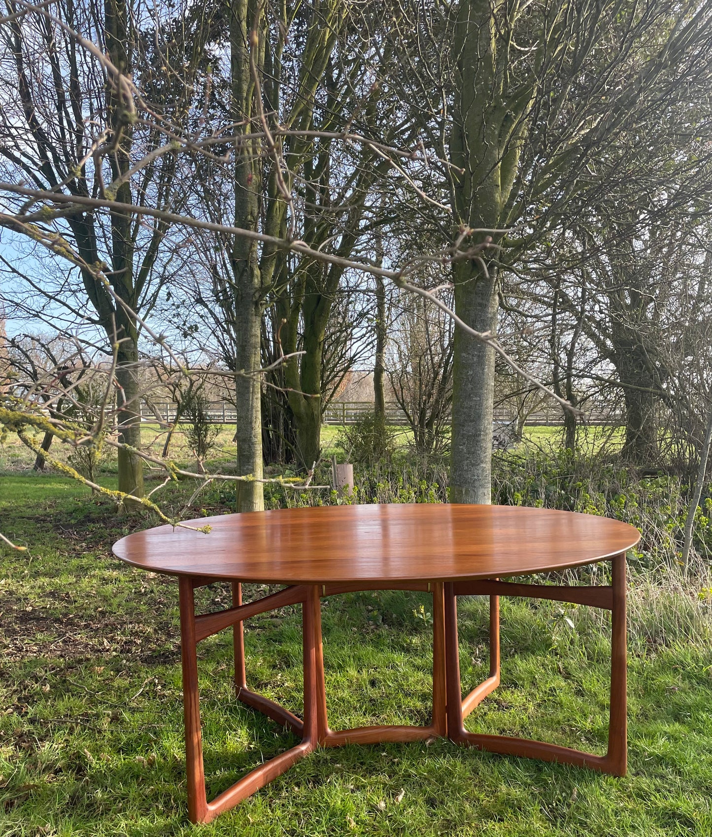 Mid Century Modern Teak Dining Table by Peter Hvidt and Orla Molgaard Nielsen